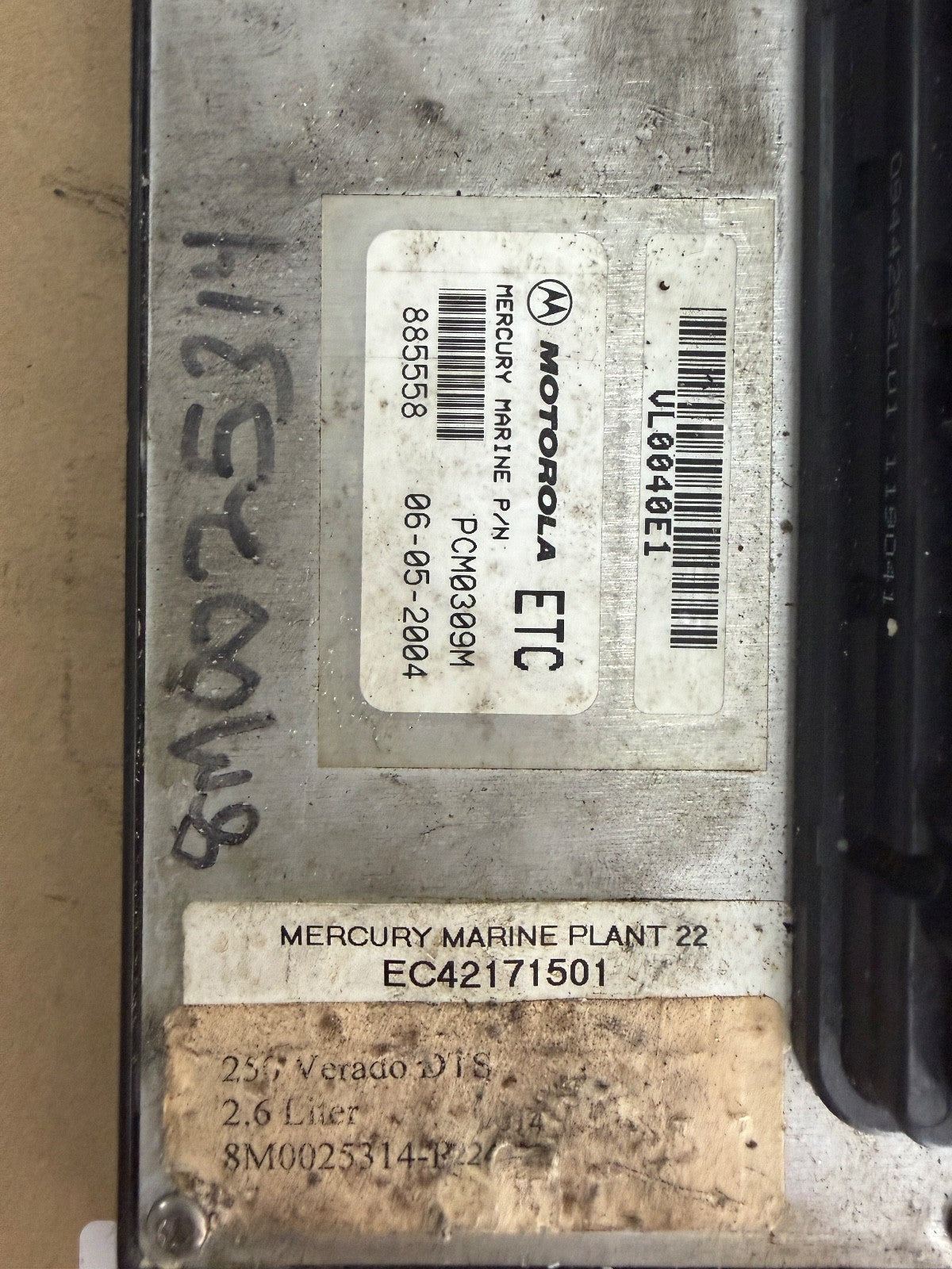 2004 Mercury Verado 250 PCM Computer ECU PCM 885558 Control Unit PCM0309 - Fishhawk MarineeBay Motors:Parts & Accessories:Boat Parts:Outboard Engines & Components:Electrical Systems