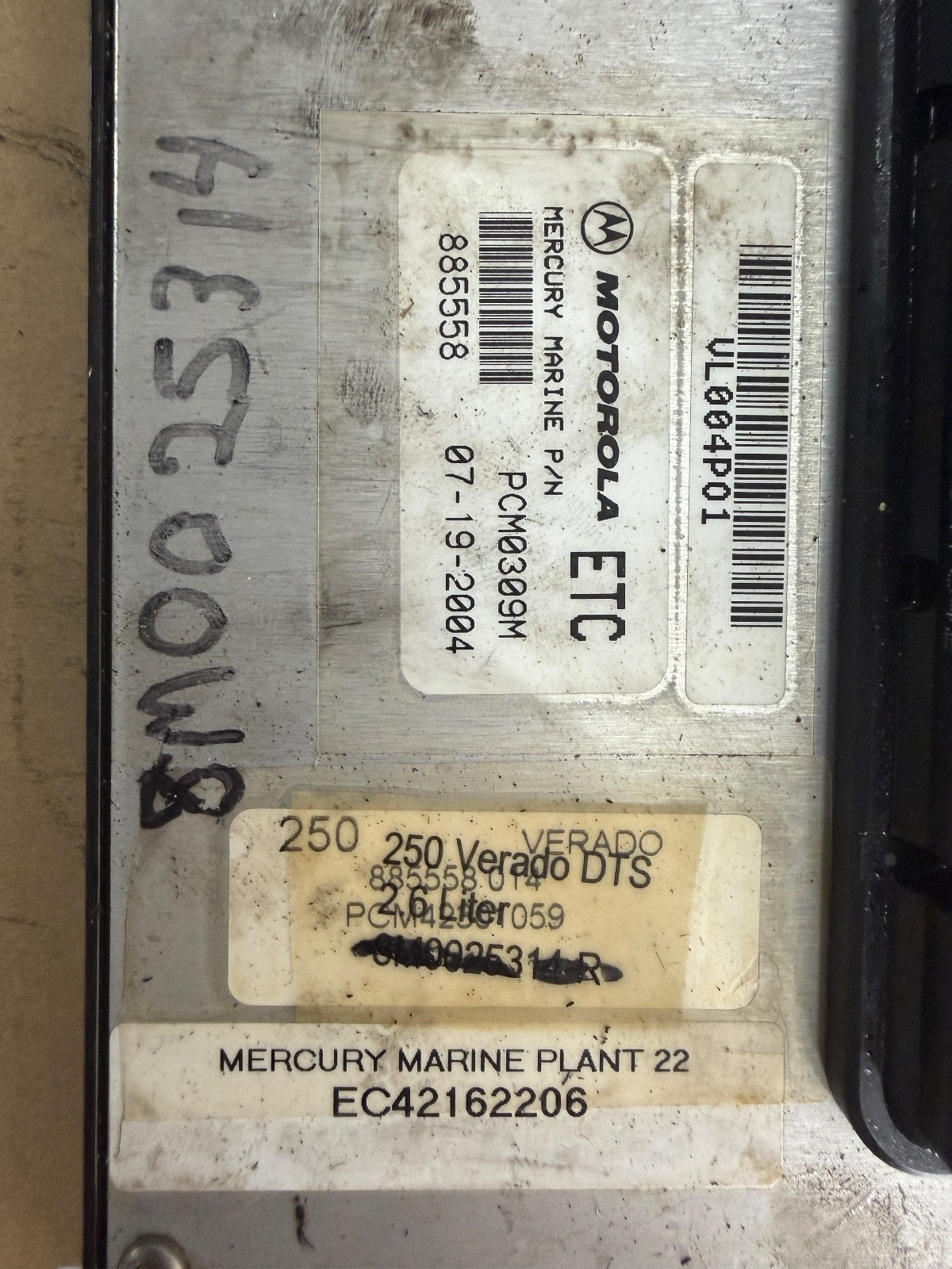 2004 Mercury Verado 250 PCM Computer ECU PCM 885558 Control Unit PCM0309 - Fishhawk MarineeBay Motors:Parts & Accessories:Boat Parts:Outboard Engines & Components:Electrical Systems