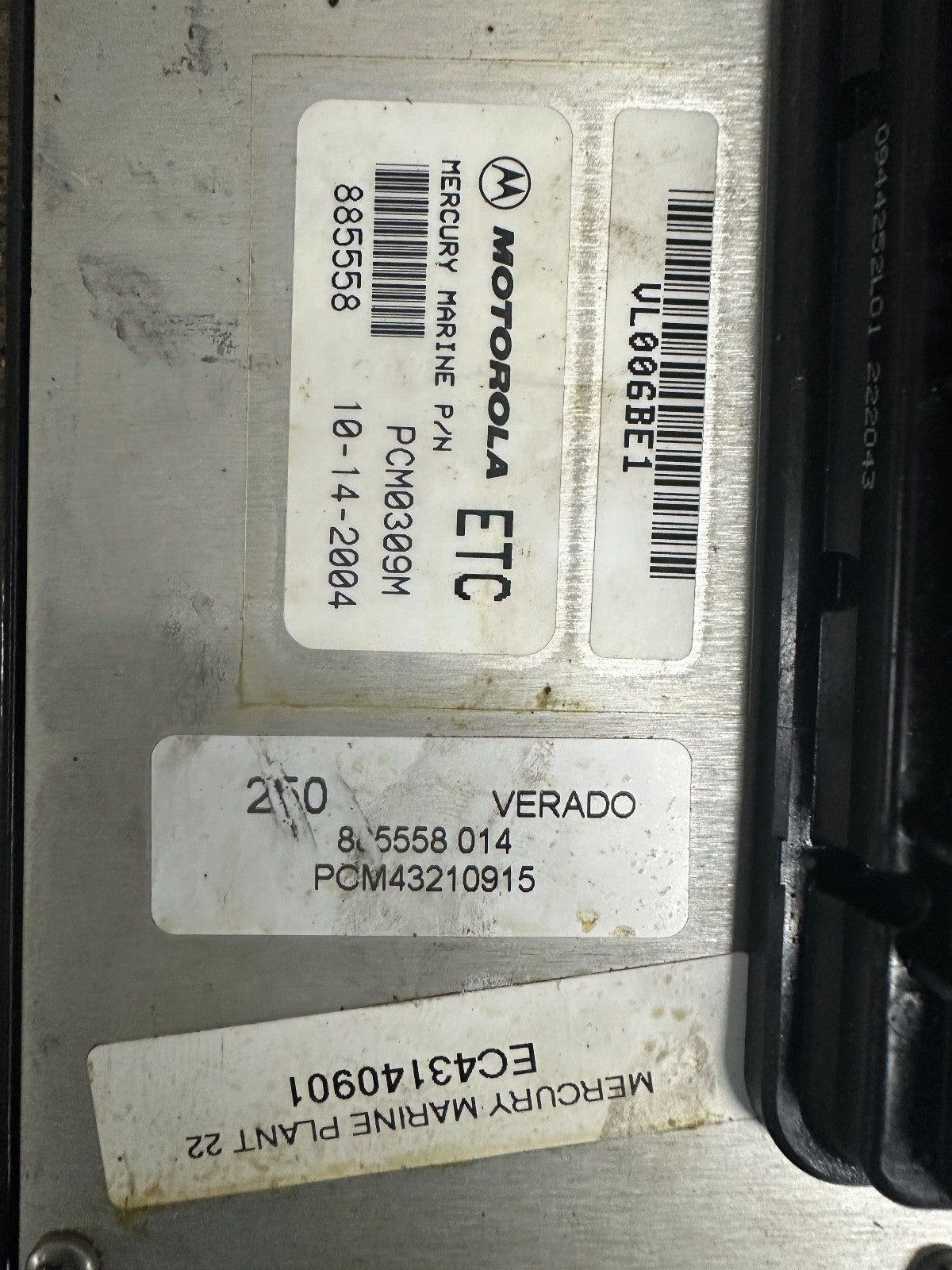 2004 Mercury Verado 250 PCM Computer ECU PCM 885558 Control Unit PCM0309 - Fishhawk MarineeBay Motors:Parts & Accessories:Boat Parts:Outboard Engines & Components:Electrical Systems