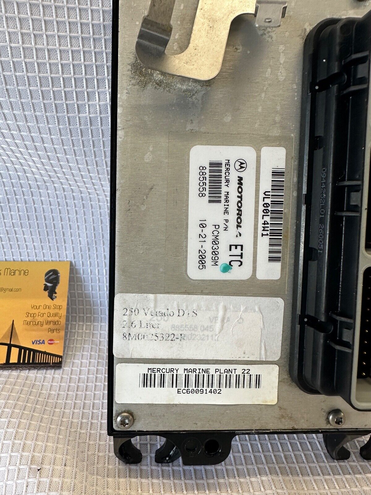 2005 Mercury Verado 250 PCM Computer ECU PCM 885558 Control Unit PCM0309 - Fishhawk MarineeBay Motors:Parts & Accessories:Boat Parts:Outboard Engines & Components:Electrical Systems