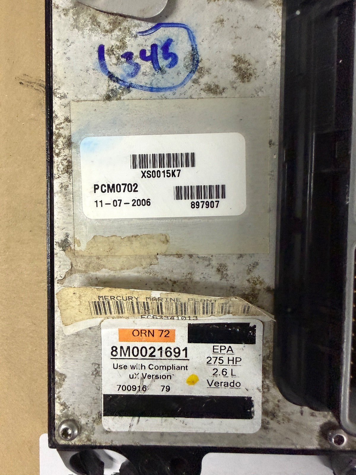 2006 Mercury Verado FLASHED 345 HP Outboard Computer PCM0702 ECU 8M0071570 PCM - Fishhawk MarineeBay Motors:Parts & Accessories:Boat Parts:Outboard Engines & Components:Electrical Systems