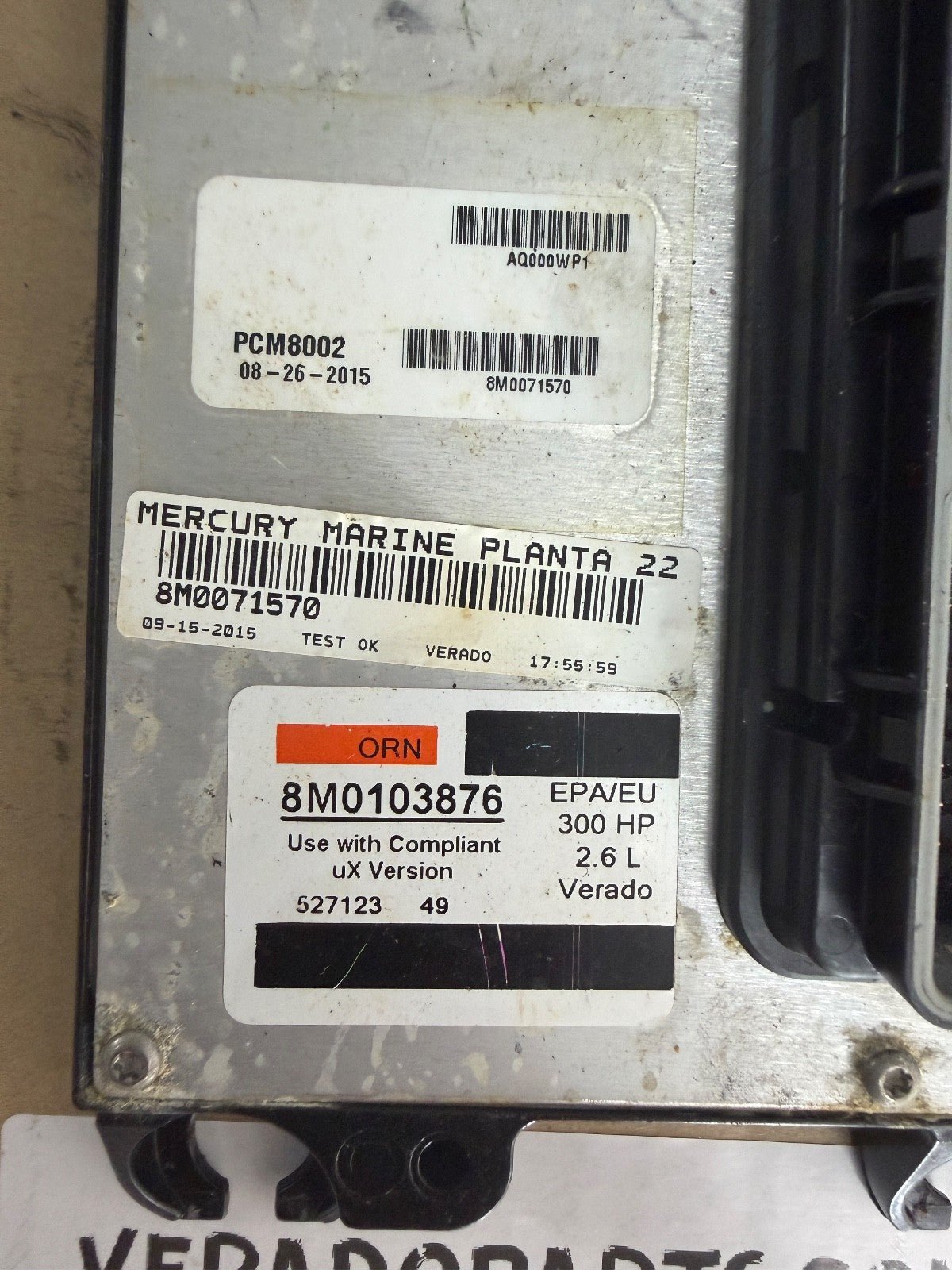 2015 Mercury Verado 300 HP Outboard Computer PCM8002 ECU (TWO WIRE FSM MODEL) - Fishhawk MarineeBay Motors:Parts & Accessories:Boat Parts:Outboard Engines & Components:Electrical Systems