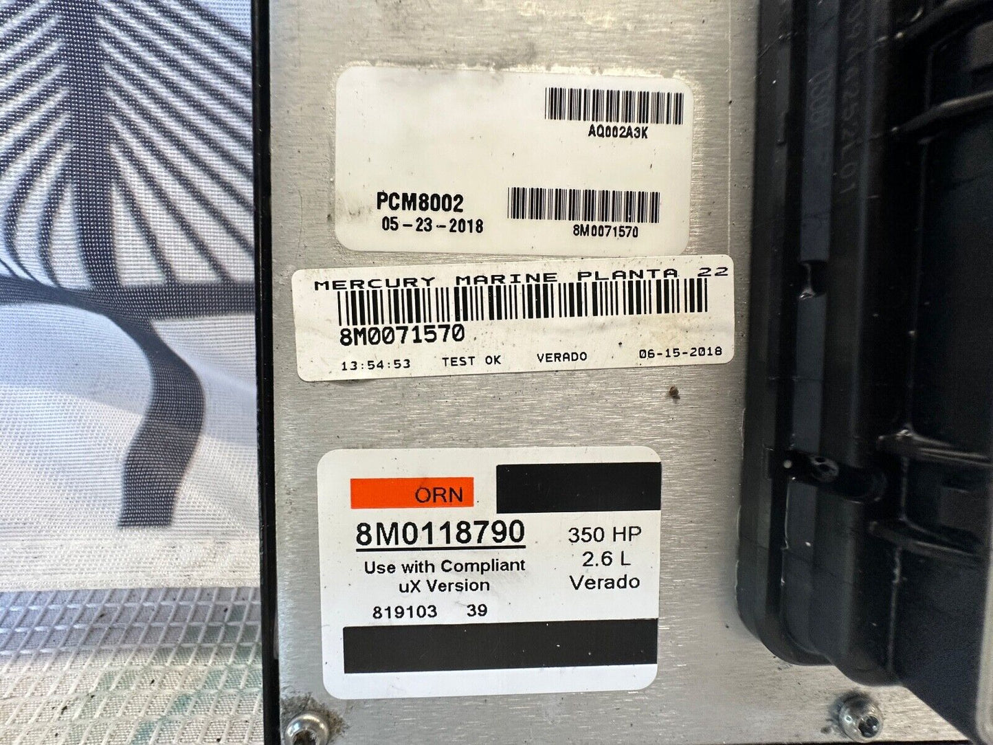 2018 MERCURY VERADO 350 Hp 2.6L Verado PCM PCM8002 8M0118790 8M0071570 ECU - Fishhawk MarineeBay Motors:Parts & Accessories:Boat Parts:Outboard Engines & Components:Other