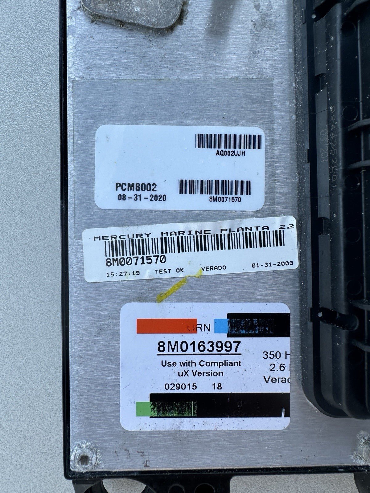 2020 Mercury Verado 350 HP Outboard Computer PCM8002 ECU 8M0163997 8M0071570 PCM - Fishhawk MarineeBay Motors:Parts & Accessories:Boat Parts:Outboard Engines & Components:Electrical Systems