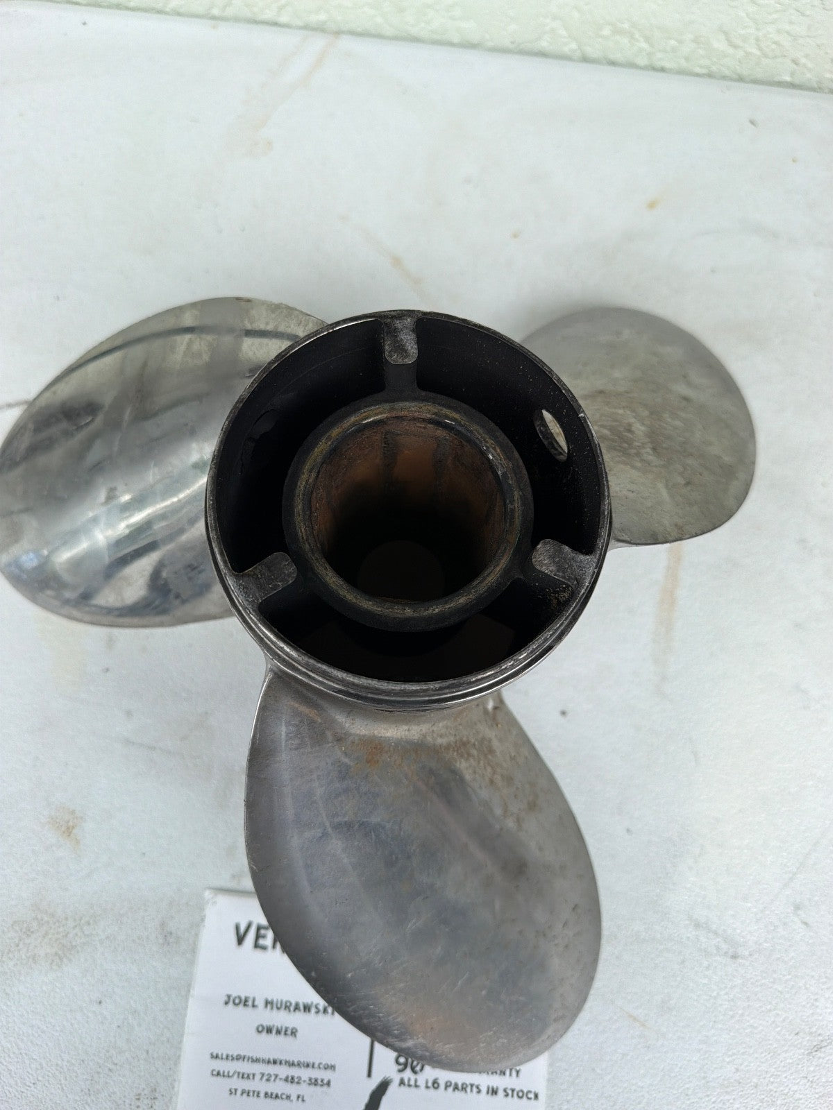 COUNTER 15 1/4" X 19P MERCURY MIRAGE PLUS SS PROP, 48-13701 19, FLO TORQ, P8328 - Fishhawk MarineeBay Motors:Parts & Accessories:Boat Parts:Propellers