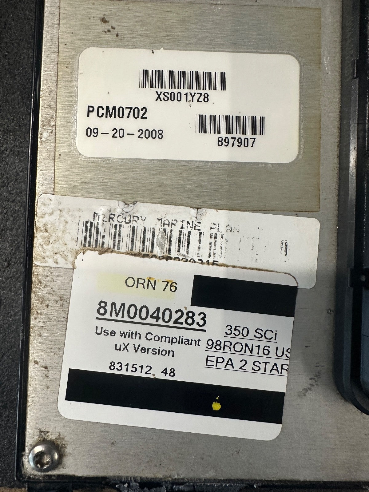 Mercury Verado 350SCi PCM0702 Propulsion Control Module 2008 PCM 0702 XS001YZ8 - Fishhawk MarineeBay Motors:Parts & Accessories:Boat Parts:Outboard Engines & Components:Other