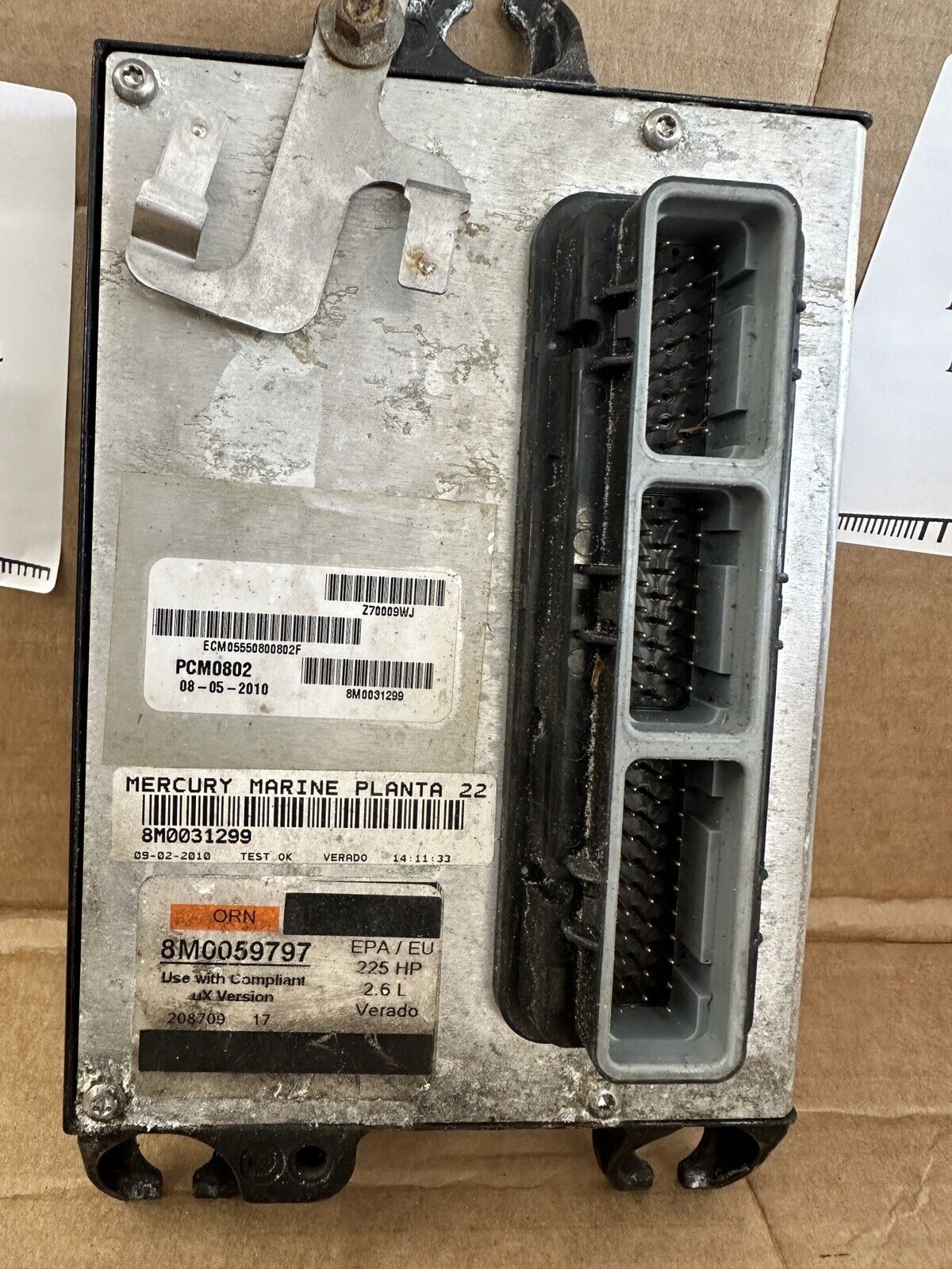 2010 Mercury Verado 225HP Outboard Computer PCM0802 ECU 8M0059797 PCM 8M0031299 - Fishhawk MarineeBay Motors:Parts & Accessories:Boat Parts:Outboard Engines & Components:Electrical Systems