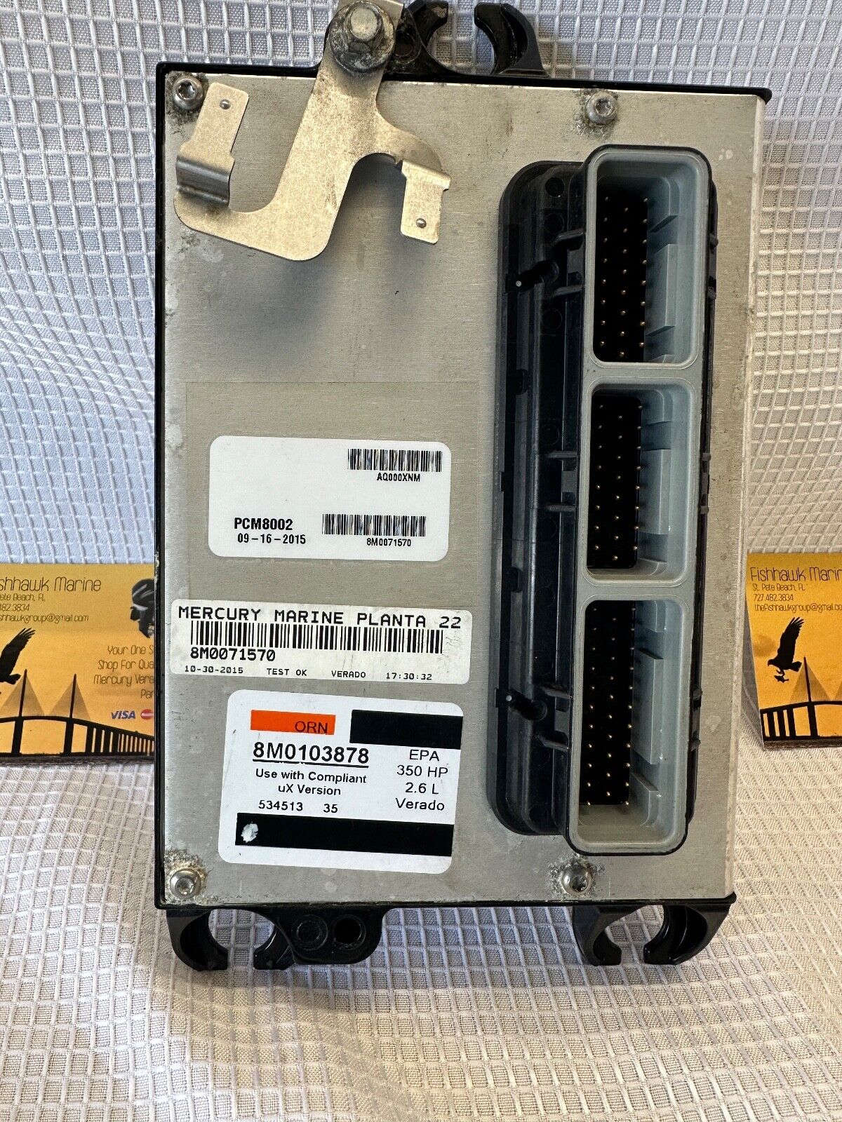 MERCURY VERADO 350 Hp 2.6L Verado PCM PCM8002 8M0103878 8M0071570 ECU - Fishhawk MarineeBay Motors:Parts & Accessories:Boat Parts:Outboard Engines & Components:Other