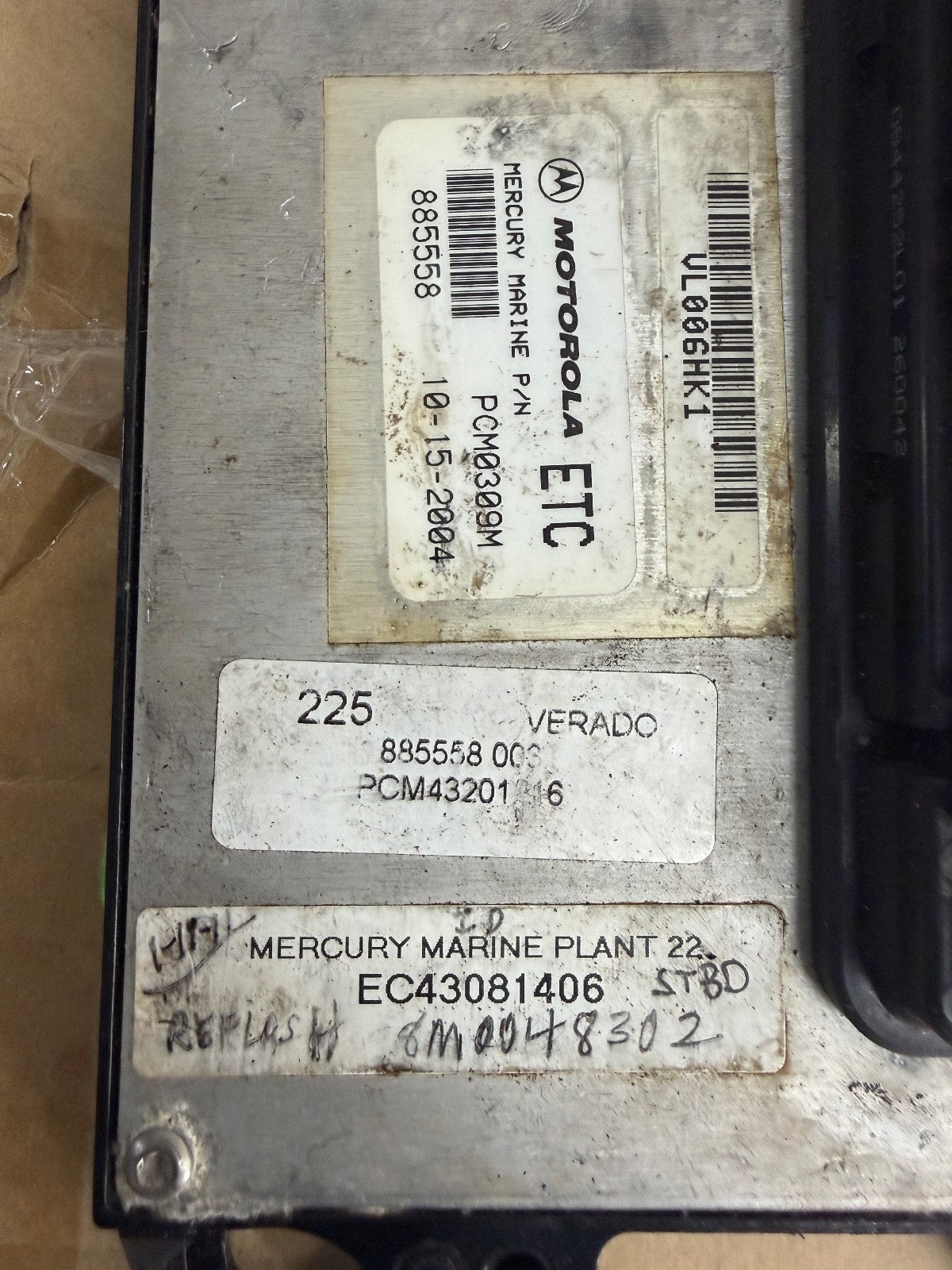 2004 Mercury Verado 250 PCM Computer ECU PCM 885558 Control Unit PCM0309 - Fishhawk MarineeBay Motors:Parts & Accessories:Boat Parts:Outboard Engines & Components:Electrical Systems