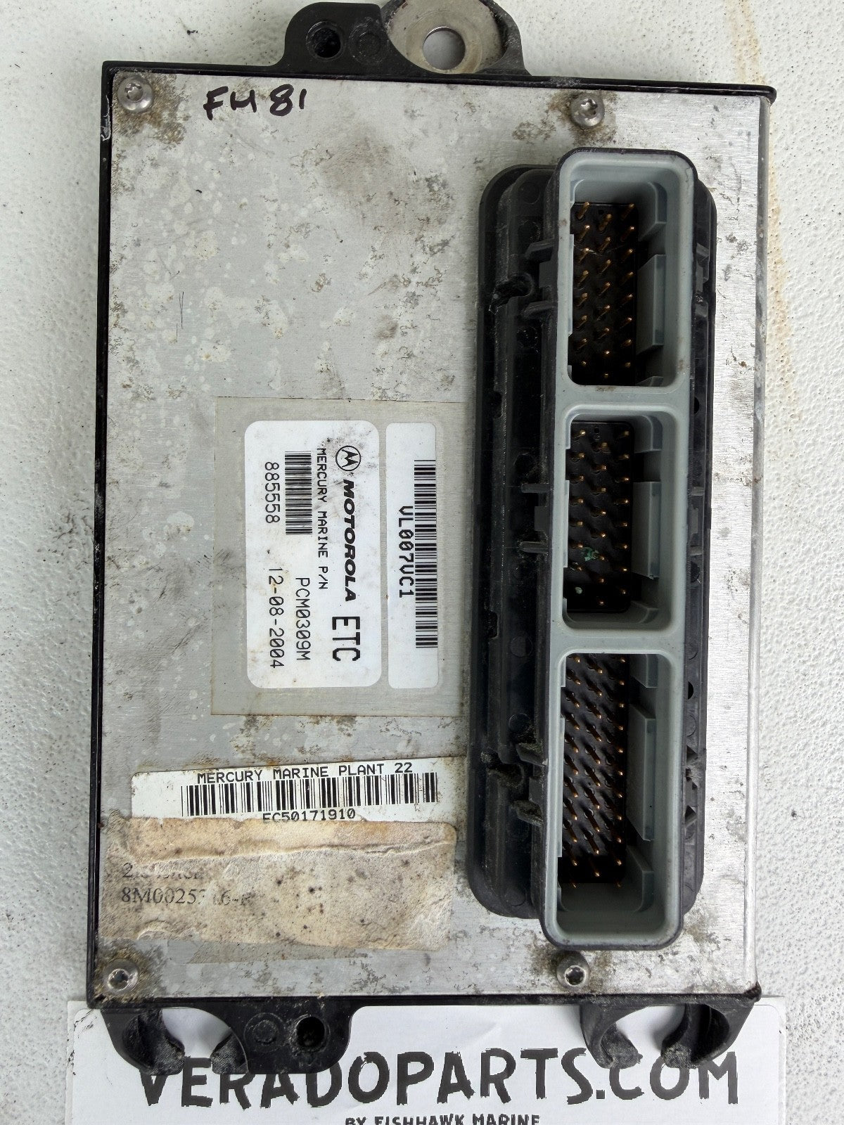2004 Mercury Verado 250 PCM Computer ECU PCM 885558 Control Unit PCM0309 - Fishhawk MarineeBay Motors:Parts & Accessories:Boat Parts:Outboard Engines & Components:Electrical Systems