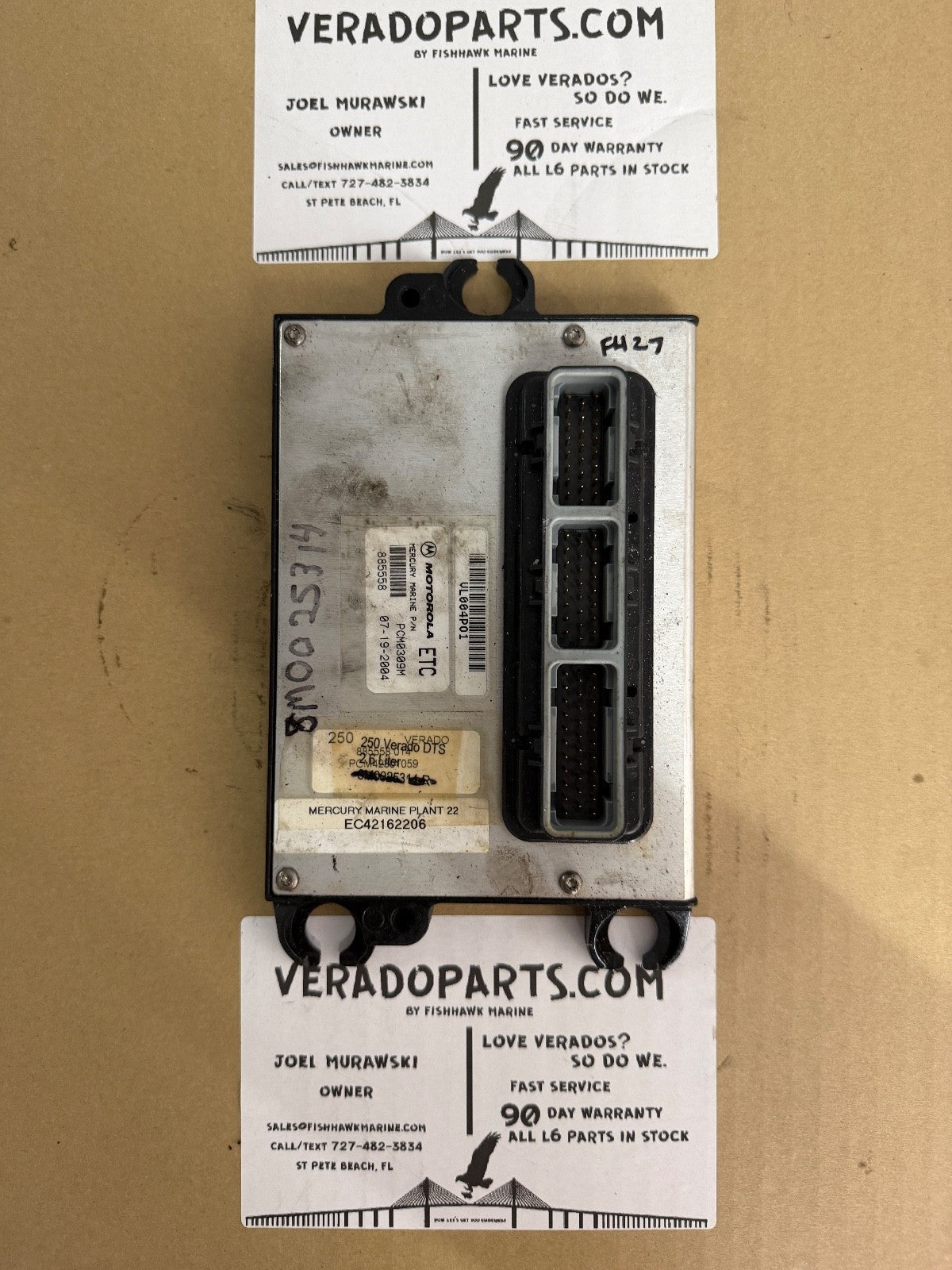 2004 Mercury Verado 250 PCM Computer ECU PCM 885558 Control Unit PCM0309 - Fishhawk MarineeBay Motors:Parts & Accessories:Boat Parts:Outboard Engines & Components:Electrical Systems