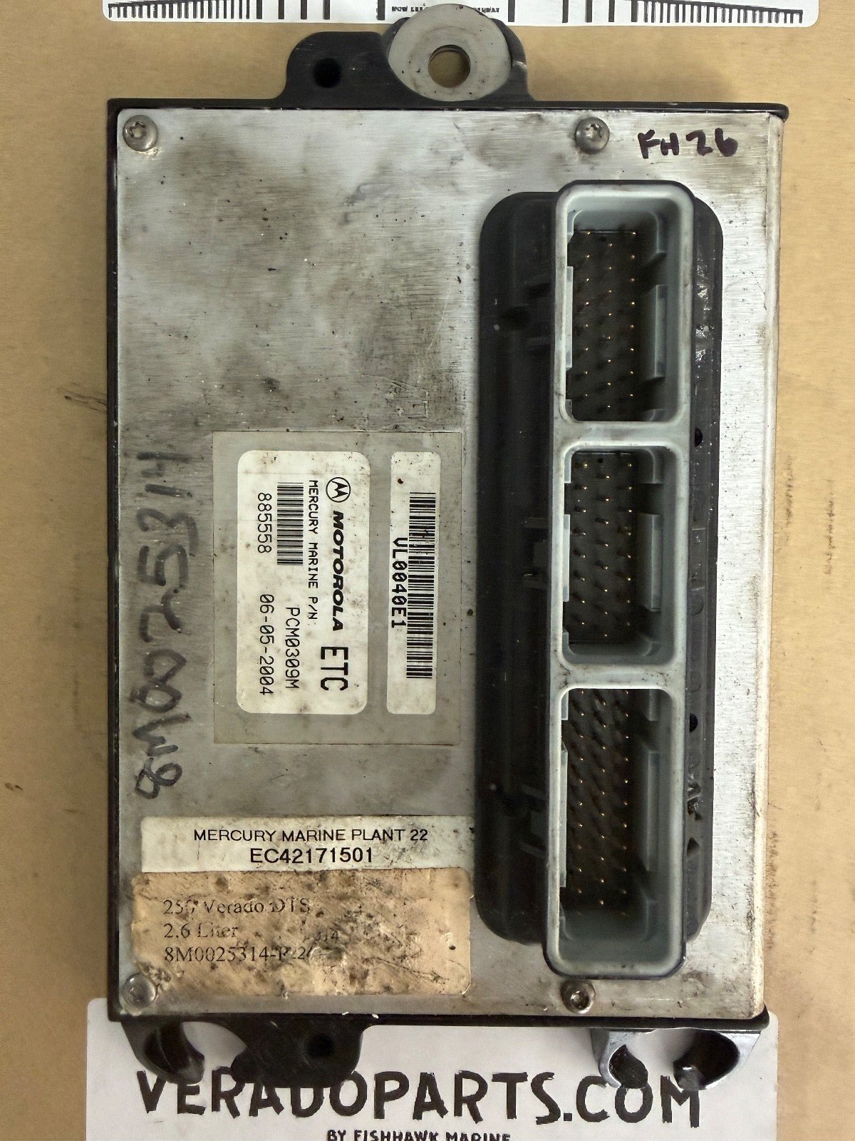 2004 Mercury Verado 250 PCM Computer ECU PCM 885558 Control Unit PCM0309 - Fishhawk MarineeBay Motors:Parts & Accessories:Boat Parts:Outboard Engines & Components:Electrical Systems