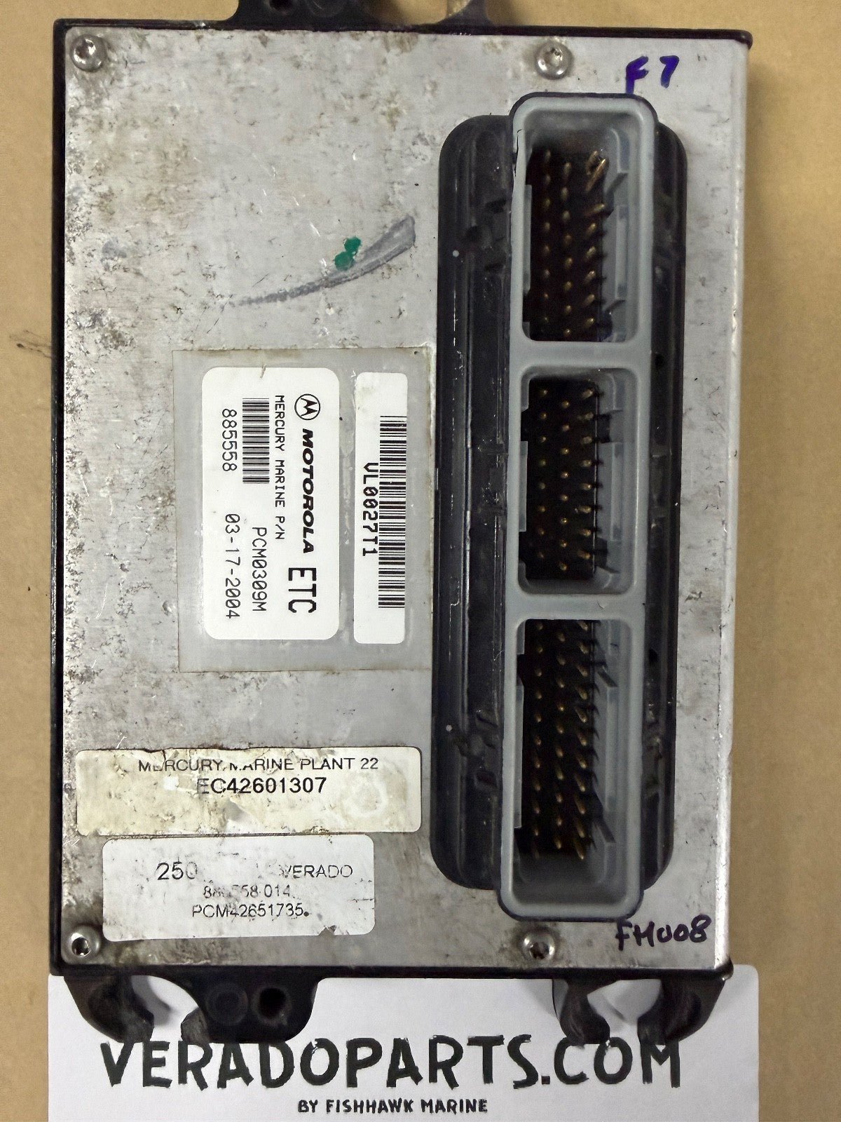 2004 Mercury Verado 250 PCM Computer ECU PCM 885558 Control Unit PCM0309 - Fishhawk MarineeBay Motors:Parts & Accessories:Boat Parts:Outboard Engines & Components:Electrical Systems