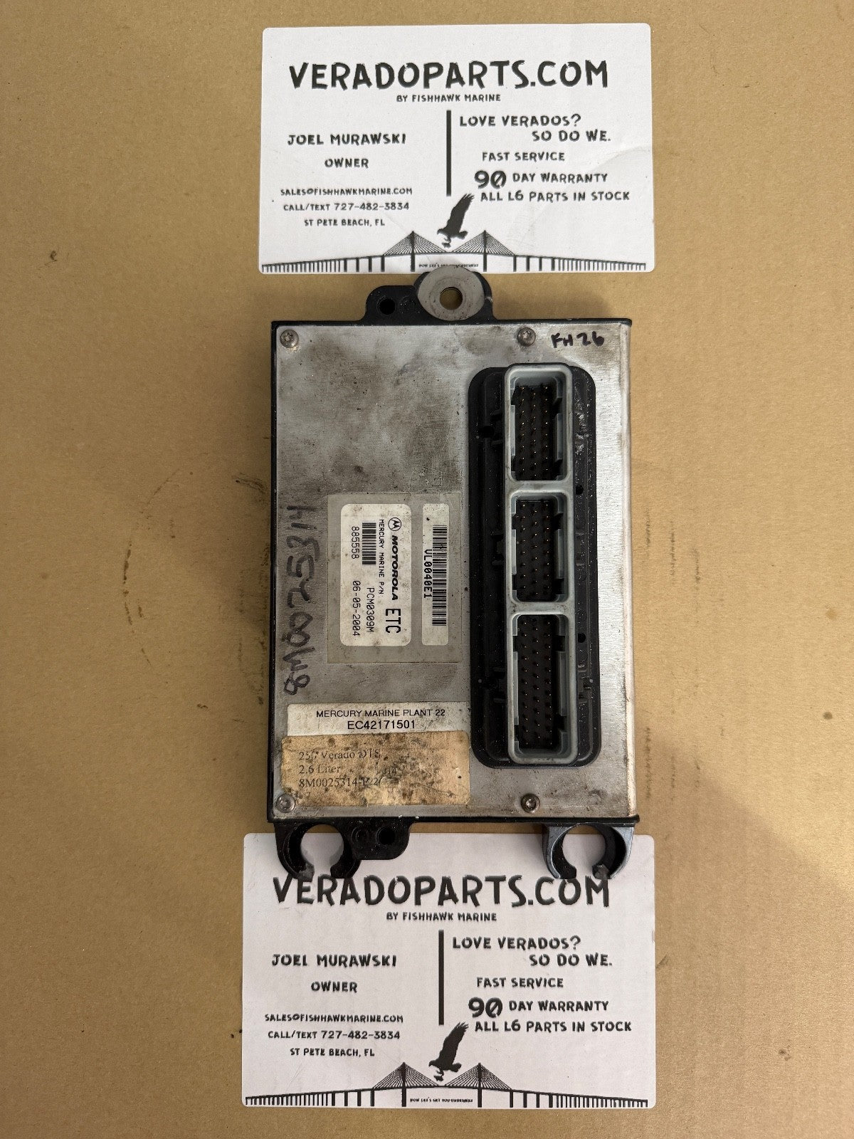 2004 Mercury Verado 250 PCM Computer ECU PCM 885558 Control Unit PCM0309 - Fishhawk MarineeBay Motors:Parts & Accessories:Boat Parts:Outboard Engines & Components:Electrical Systems