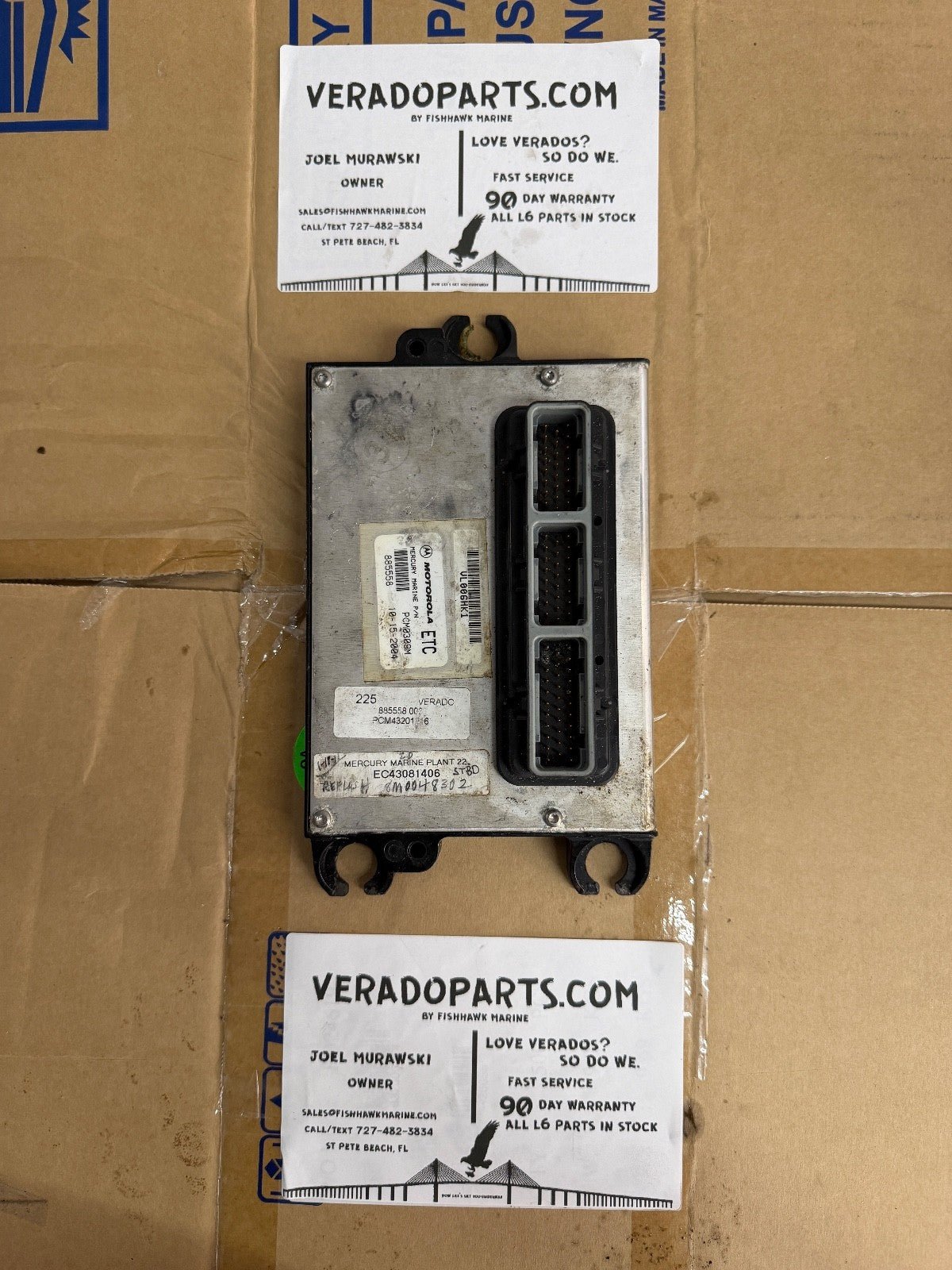 2004 Mercury Verado 250 PCM Computer ECU PCM 885558 Control Unit PCM0309 - Fishhawk MarineeBay Motors:Parts & Accessories:Boat Parts:Outboard Engines & Components:Electrical Systems