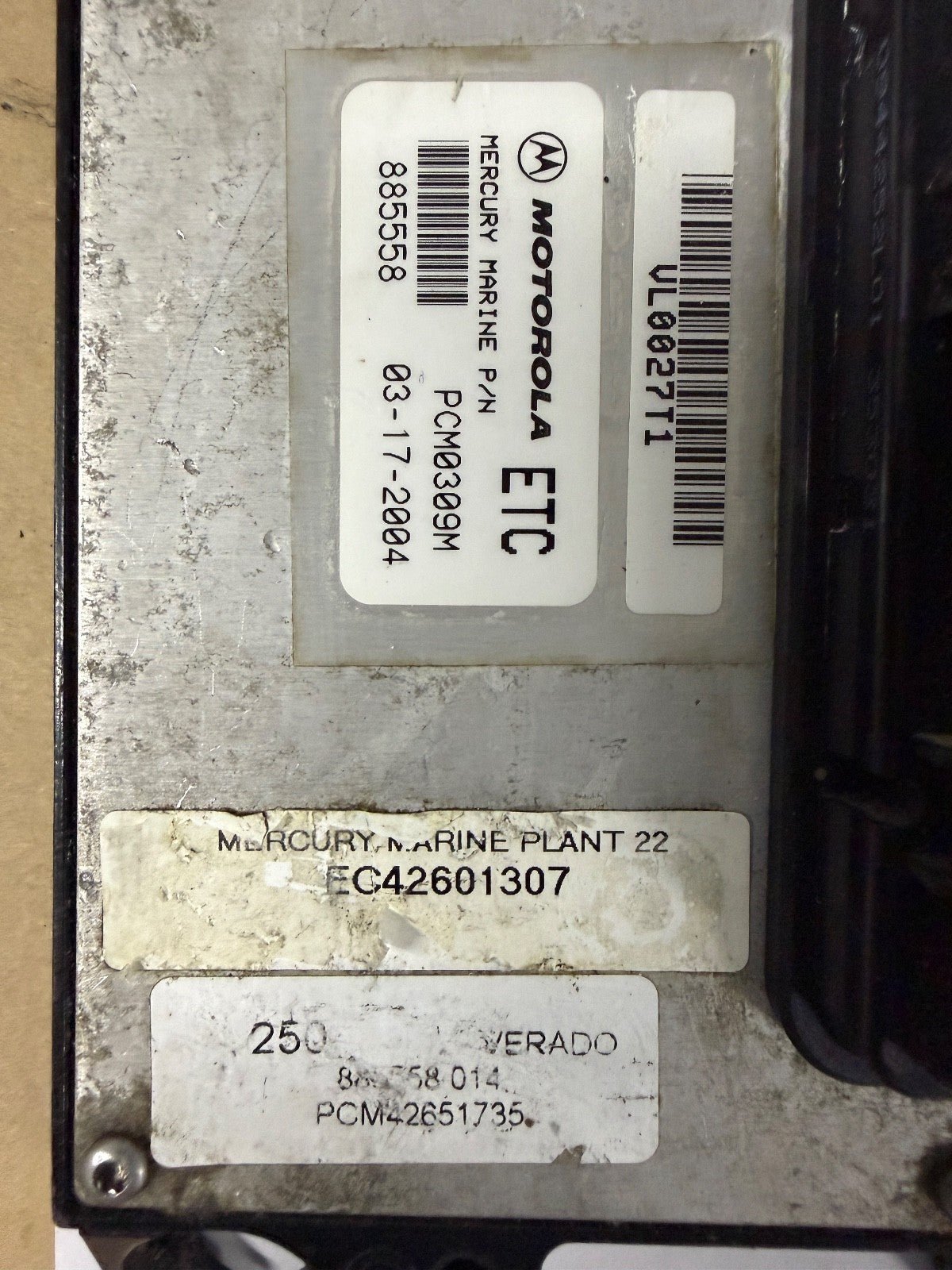 2004 Mercury Verado 250 PCM Computer ECU PCM 885558 Control Unit PCM0309 - Fishhawk MarineeBay Motors:Parts & Accessories:Boat Parts:Outboard Engines & Components:Electrical Systems