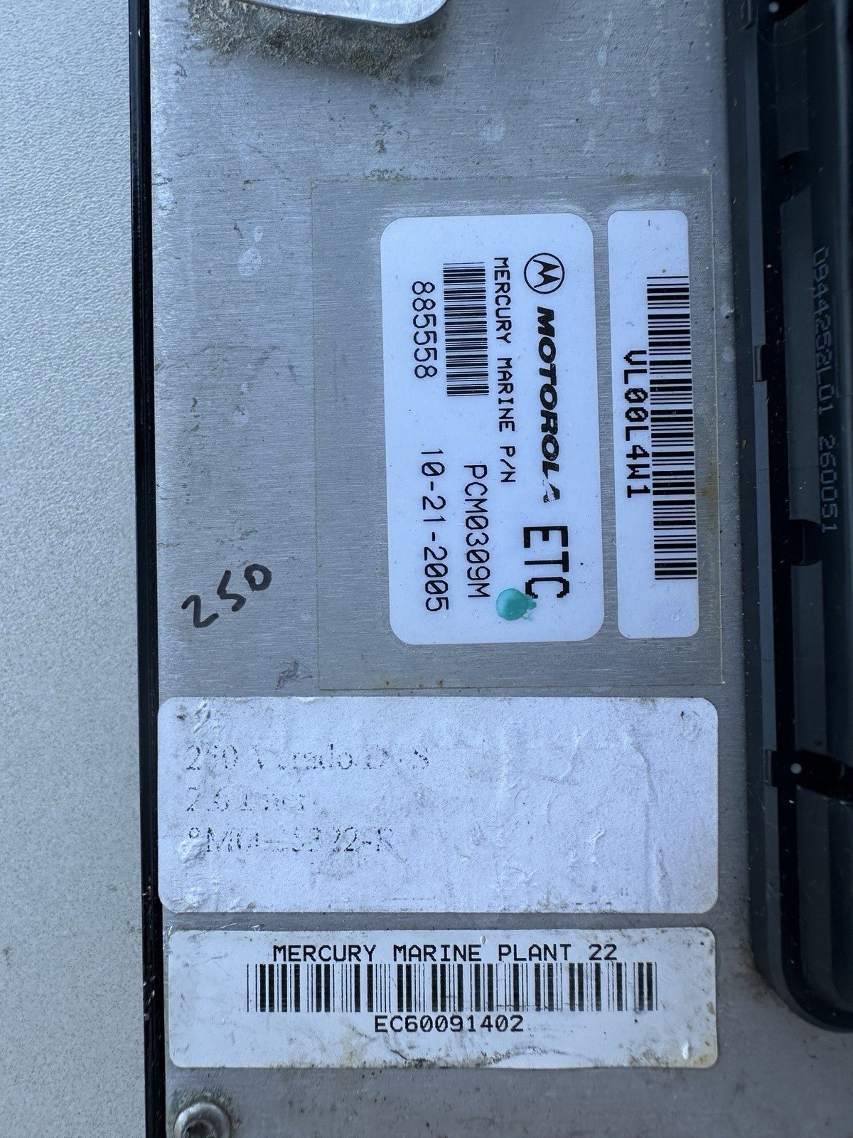 2005 Mercury Verado 250 PCM Computer ECU PCM 885558 Control Unit PCM0309 - Fishhawk MarineeBay Motors:Parts & Accessories:Boat Parts:Outboard Engines & Components:Electrical Systems