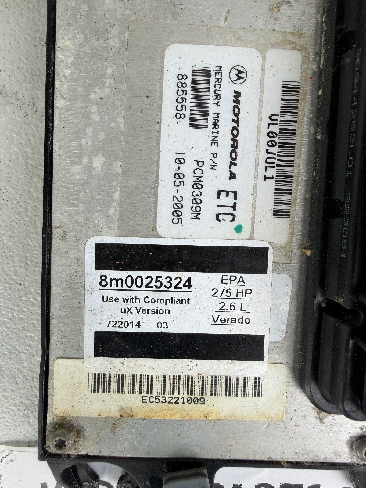 2005 Mercury Verado 275 PCM Computer ECU PCM 885558 Control Unit PCM0309 - Fishhawk MarineeBay Motors:Parts & Accessories:Boat Parts:Outboard Engines & Components:Electrical Systems
