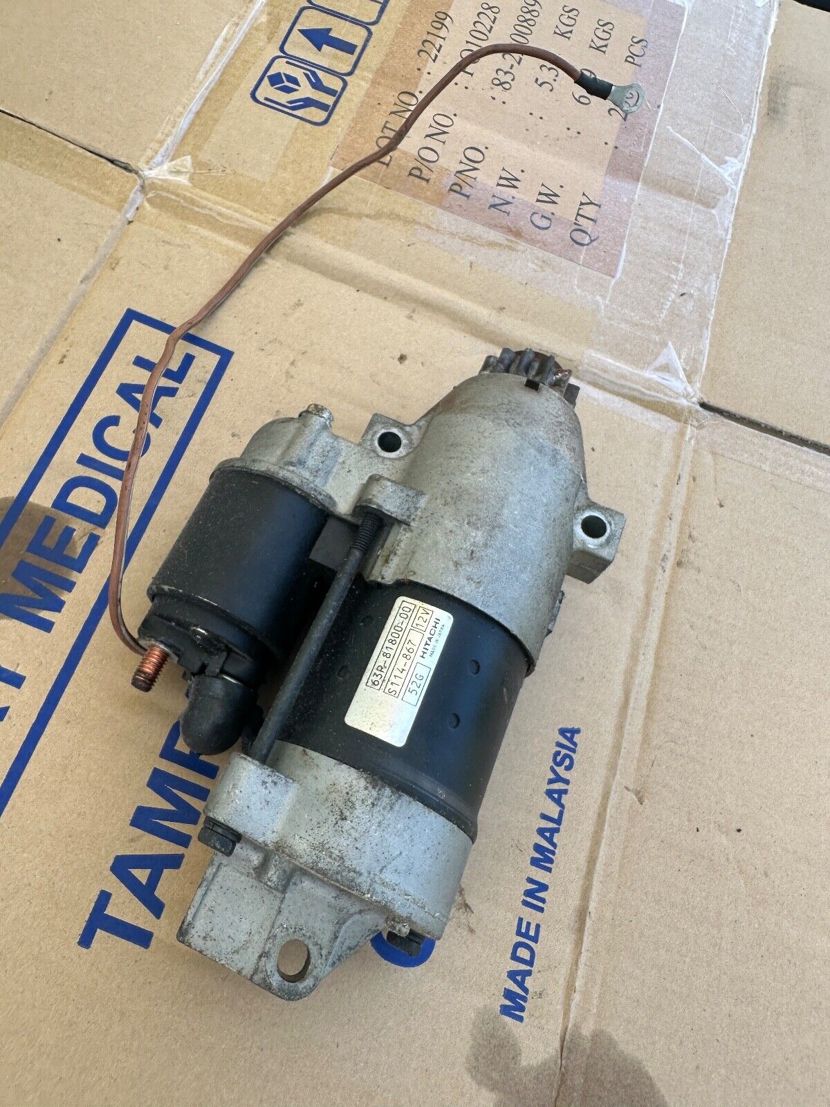 2005 Yamaha F250 250HP Outboard 4 Stroke STARTER PN 63P - 81800 - 00 6P2 - 10 - Fishhawk MarineeBay Motors:Parts & Accessories:Boat Parts:Outboard Engines & Components:Intake & Fuel Systems
