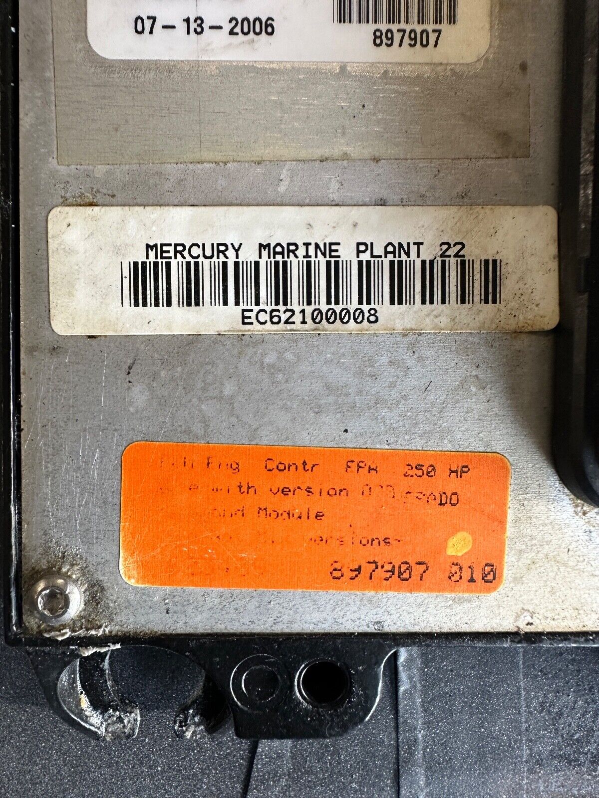 2006 Mercury Verado 250 2.6L PCM Computer ECU Part# 897907 Control Unit - Fishhawk MarineeBay Motors:Parts & Accessories:Boat Parts:Outboard Engines & Components:Electrical Systems