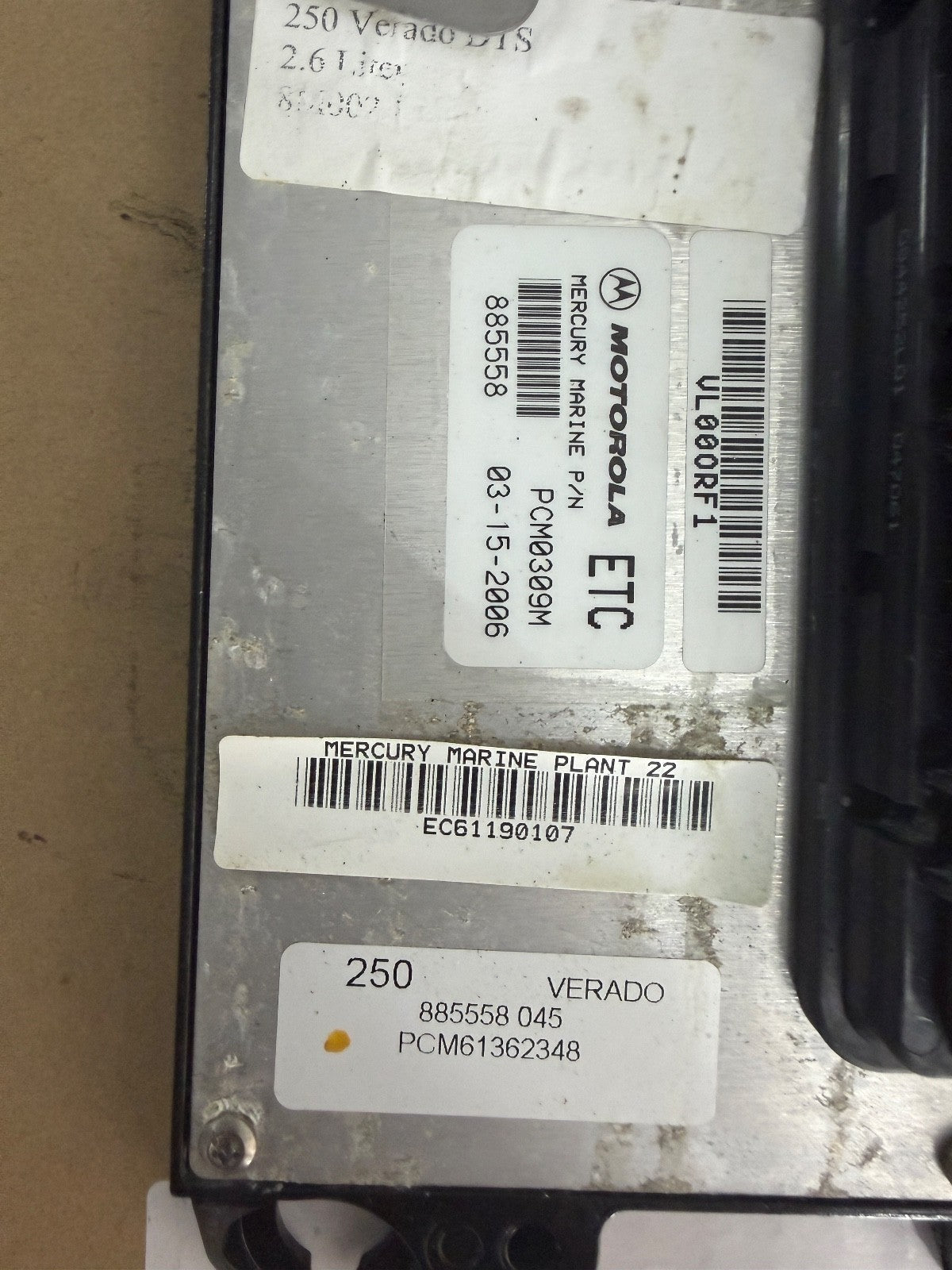 2006 Mercury Verado 250 PCM Computer ECU PCM 885558 Control Unit PCM0309 - Fishhawk MarineeBay Motors:Parts & Accessories:Boat Parts:Outboard Engines & Components:Electrical Systems
