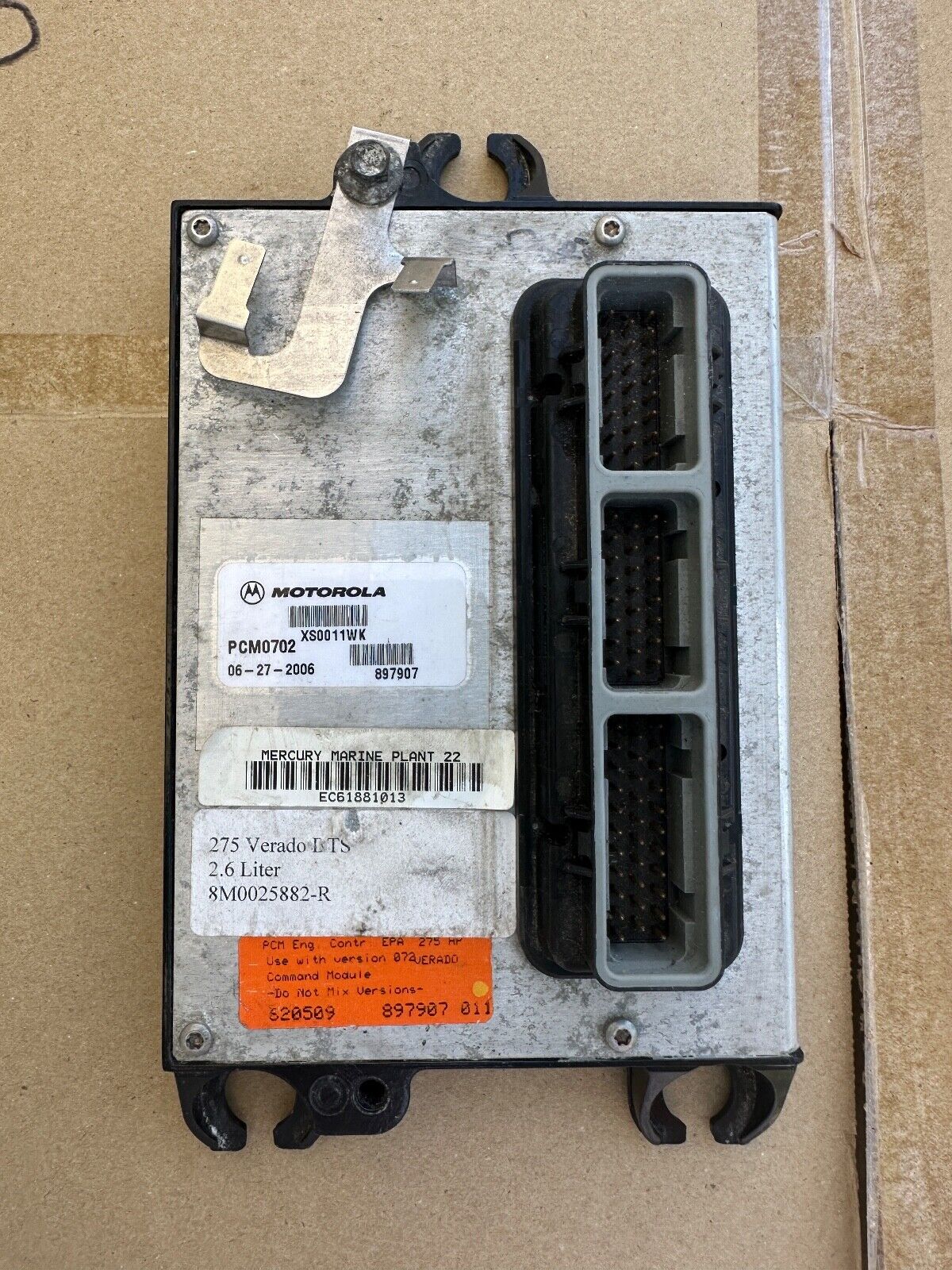 2006 Mercury Verado 275hp 2.6L PCM Computer ECU Part 897907 Control Unit PCM0702 - Fishhawk MarineeBay Motors:Parts & Accessories:Boat Parts:Outboard Engines & Components:Electrical Systems