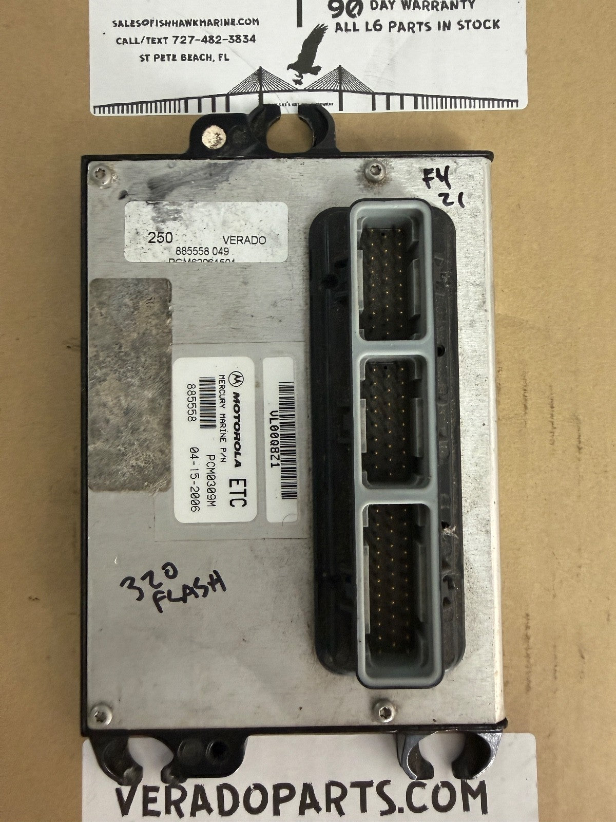 2006 Mercury Verado (320 HP FLASH) PCM Computer ECU PCM 885558 PCM0309 - Fishhawk MarineeBay Motors:Parts & Accessories:Boat Parts:Outboard Engines & Components:Electrical Systems
