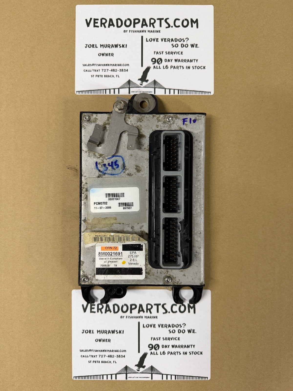 2006 Mercury Verado FLASHED 345 HP Outboard Computer PCM0702 ECU 8M0071570 PCM - Fishhawk MarineeBay Motors:Parts & Accessories:Boat Parts:Outboard Engines & Components:Electrical Systems