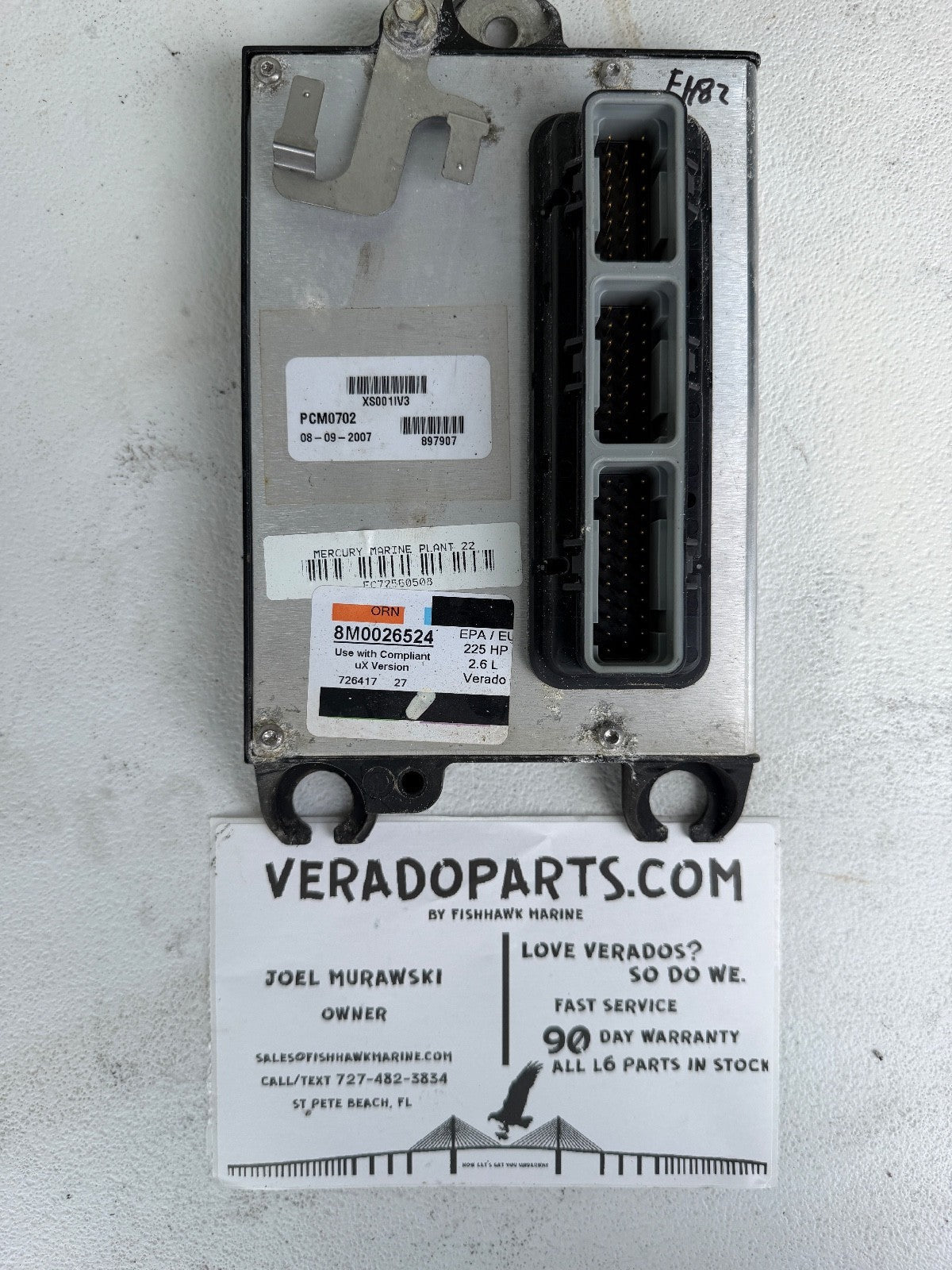 2007 Mercury Verado 225 HP Outboard Computer PCM0702 ECU 8M0026524 PCM - Fishhawk MarineeBay Motors:Parts & Accessories:Boat Parts:Outboard Engines & Components:Electrical Systems