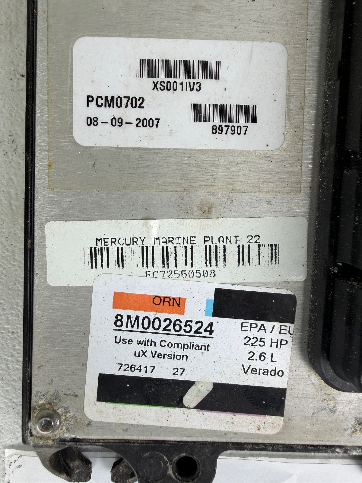 2007 Mercury Verado 225 HP Outboard Computer PCM0702 ECU 8M0026524 PCM - Fishhawk MarineeBay Motors:Parts & Accessories:Boat Parts:Outboard Engines & Components:Electrical Systems