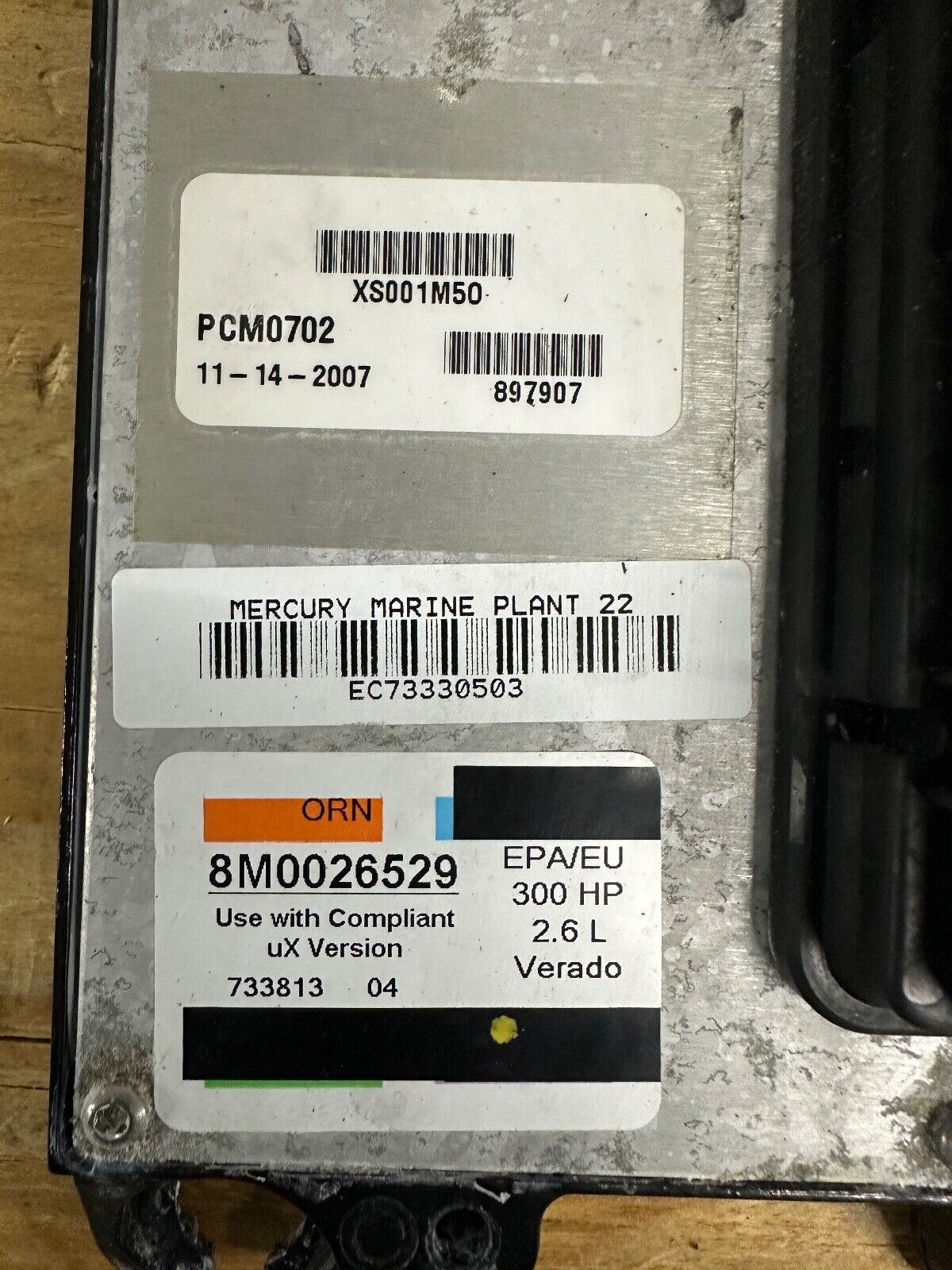 2007 Mercury Verado 300 HP Computer ECM 897907 PCM 8M0026529 PCM0702 - Fishhawk MarineeBay Motors:Parts & Accessories:Boat Parts:Outboard Engines & Components:Other