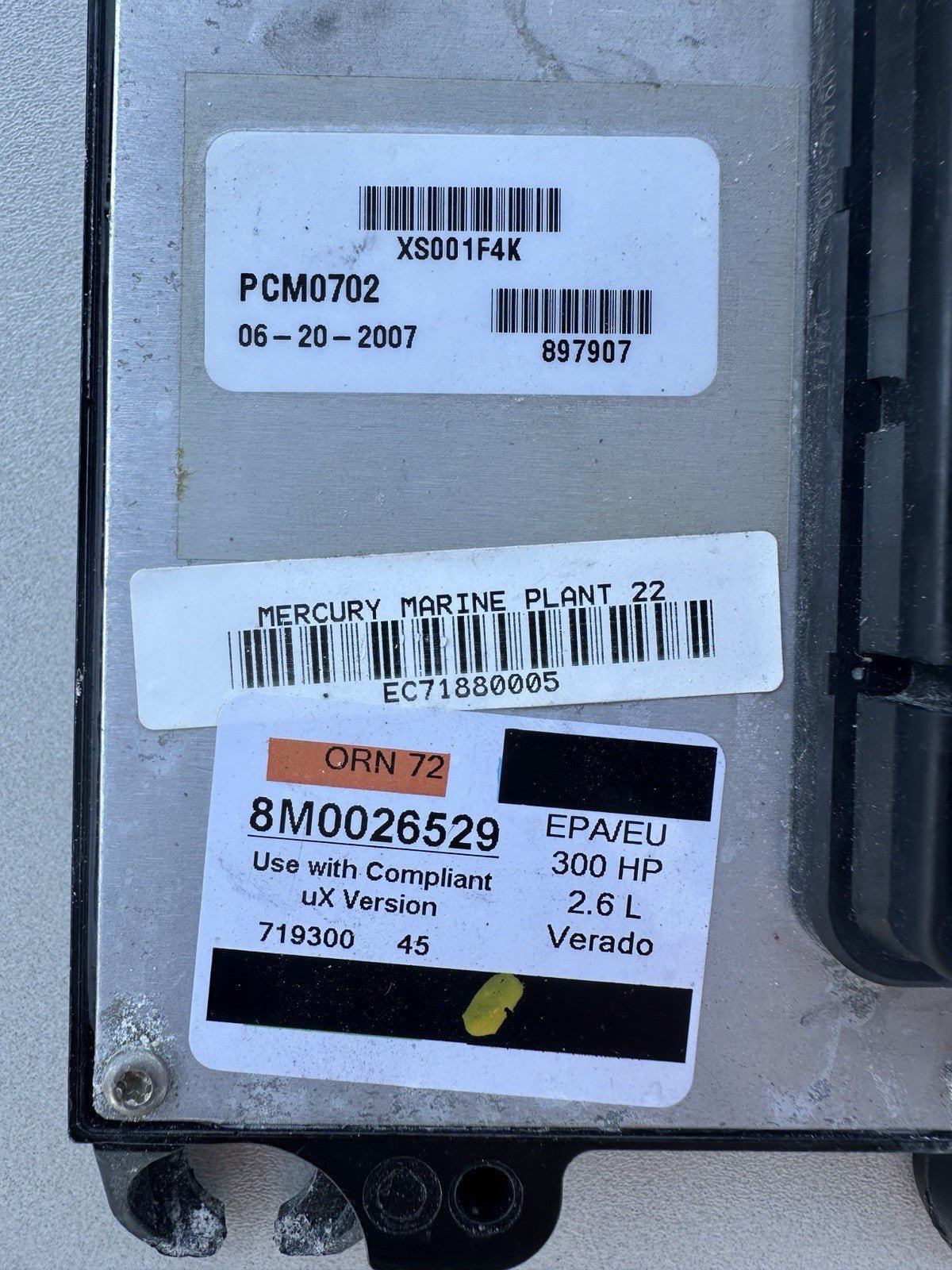 2007 Mercury Verado 300 HP Outboard Computer PCM8070 ECU 8M0026529 8M0071570 PCM - Fishhawk MarineeBay Motors:Parts & Accessories:Boat Parts:Outboard Engines & Components:Electrical Systems