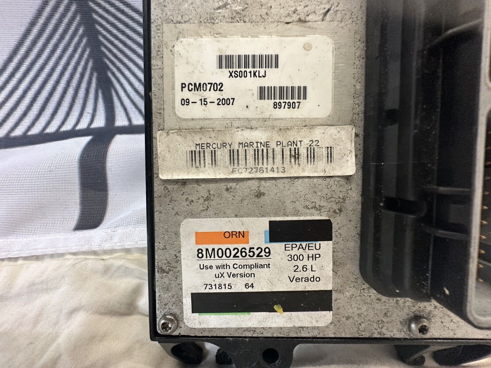 2007 Mercury Verado 300HP Computer ECM 897907 PCM 8M0026529 PCM0702 - Fishhawk MarineeBay Motors:Parts & Accessories:Boat Parts:Outboard Engines & Components:Other