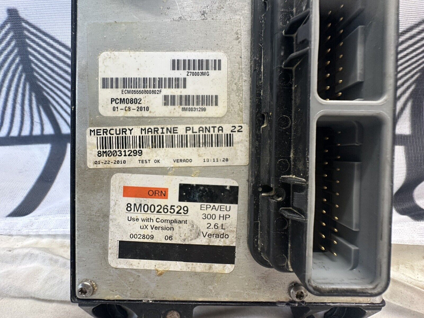 2010 Mercury Verado 300HP Outboard Computer PCM0802 ECU 8M0026529 PCM 8M0031299 - Fishhawk MarineeBay Motors:Parts & Accessories:Boat Parts:Outboard Engines & Components:Electrical Systems
