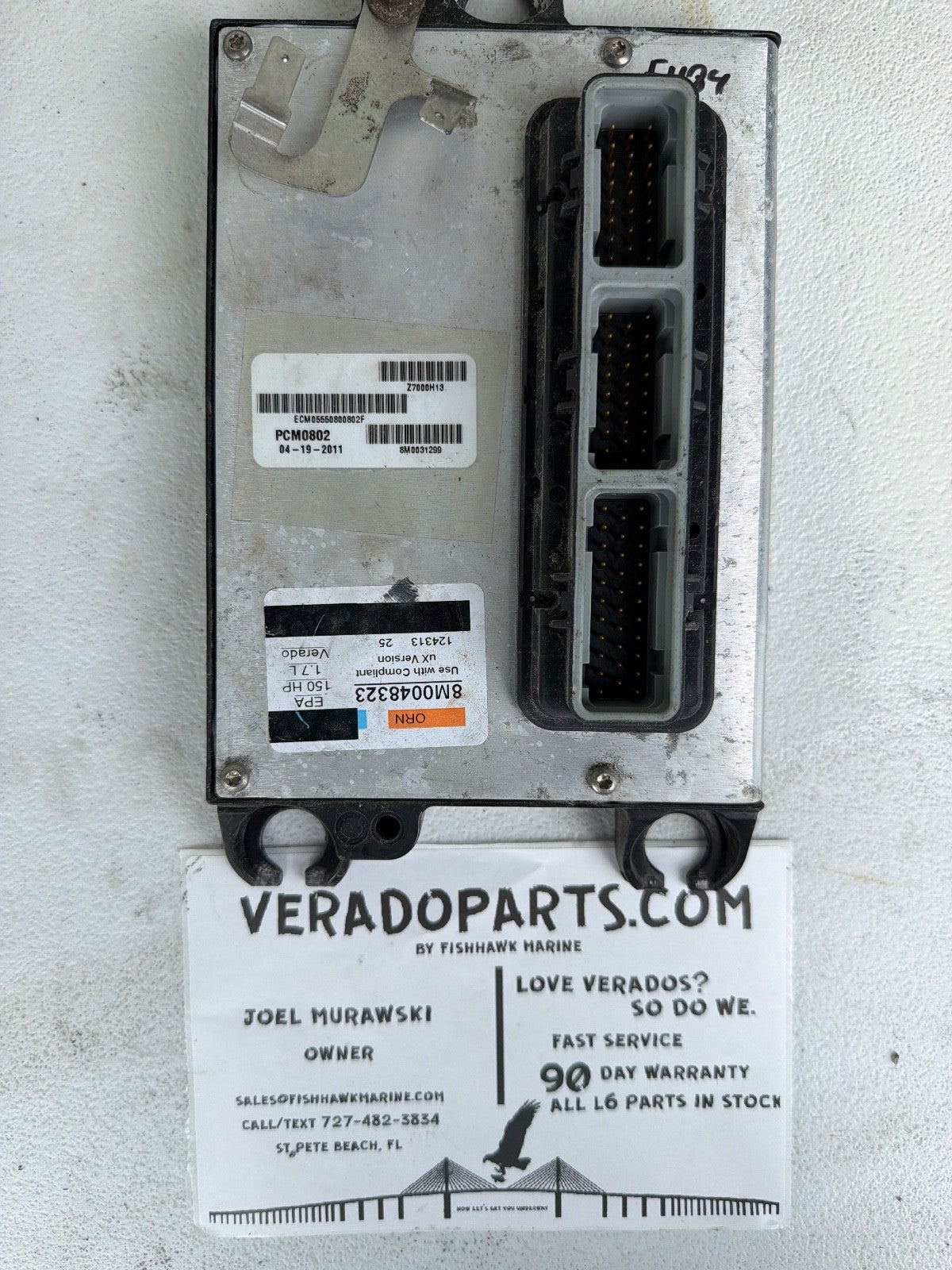 2011 Mercury Verado 1.7L 150 HP PCM ECU PCM 0802 8M0048323 L4 Computer - Fishhawk MarineeBay Motors:Parts & Accessories:Boat Parts:Outboard Engines & Components:Electrical Systems