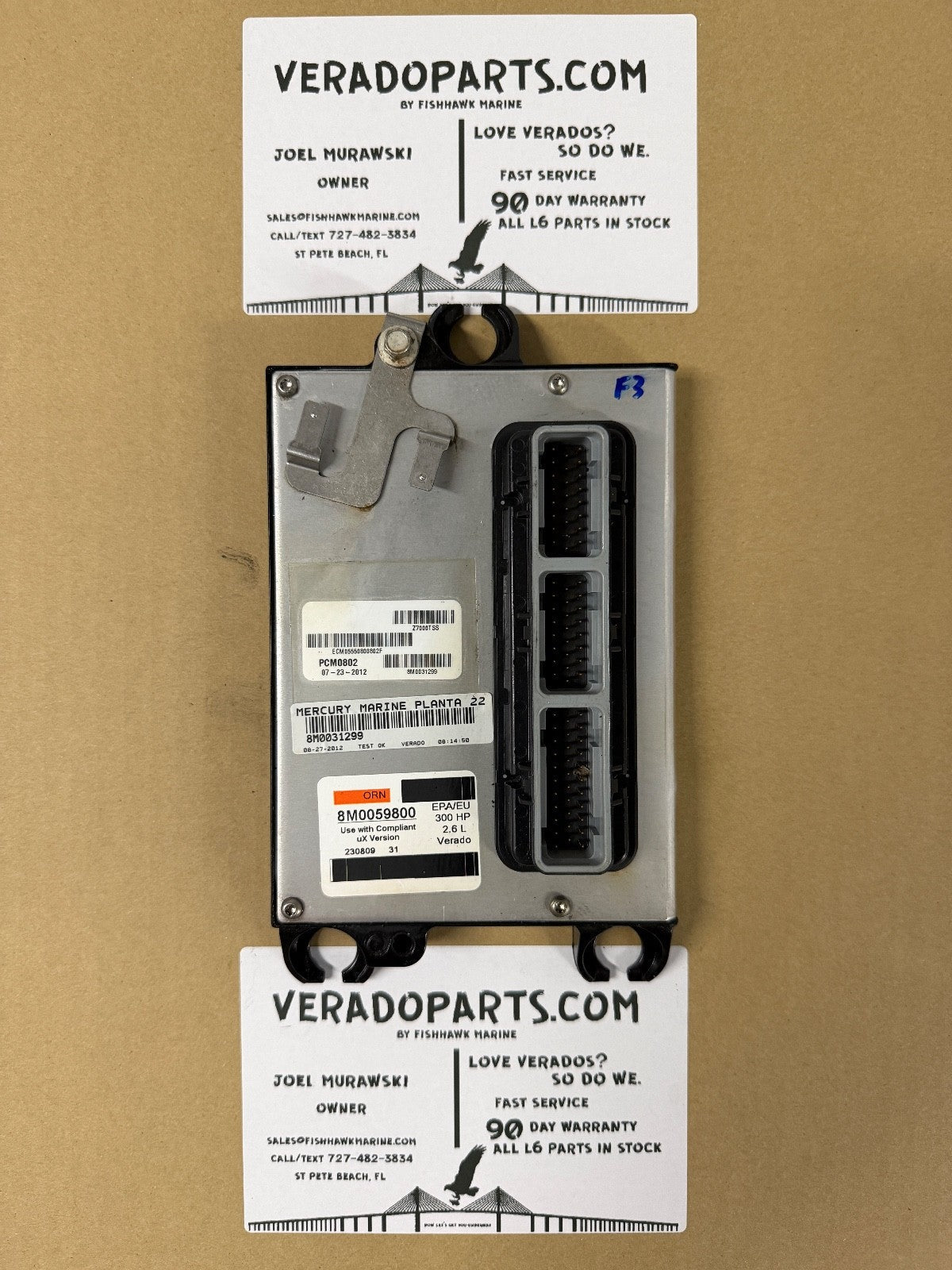 2012 Mercury Verado 300 HP Outboard Computer PCM0802 ECU 8M0071570 PCM - Fishhawk MarineeBay Motors:Parts & Accessories:Boat Parts:Outboard Engines & Components:Electrical Systems