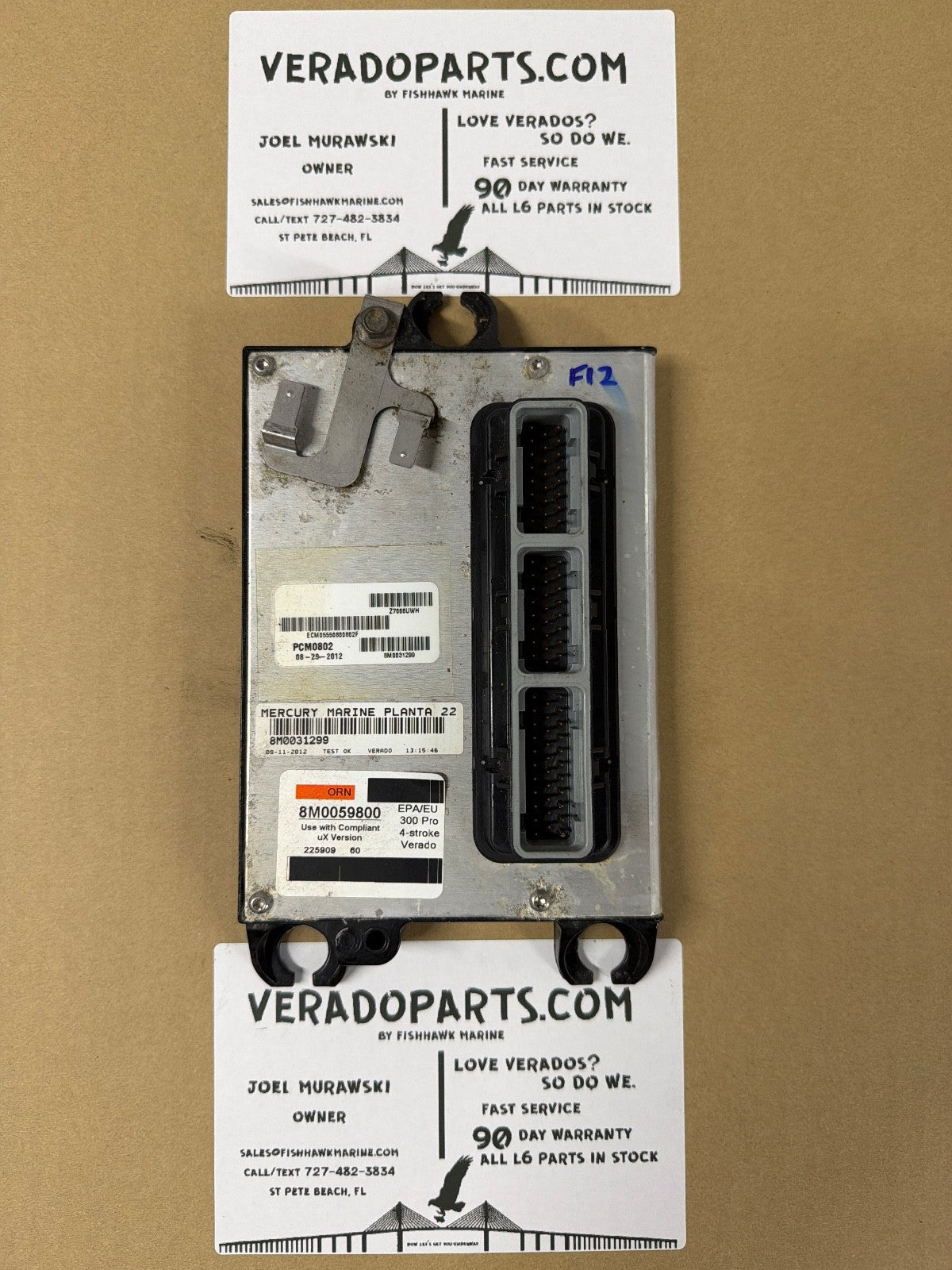 2012 Mercury Verado 300 PRO HP Outboard Computer PCM0802 ECU 8M0071570 PCM - Fishhawk MarineeBay Motors:Parts & Accessories:Boat Parts:Outboard Engines & Components:Electrical Systems