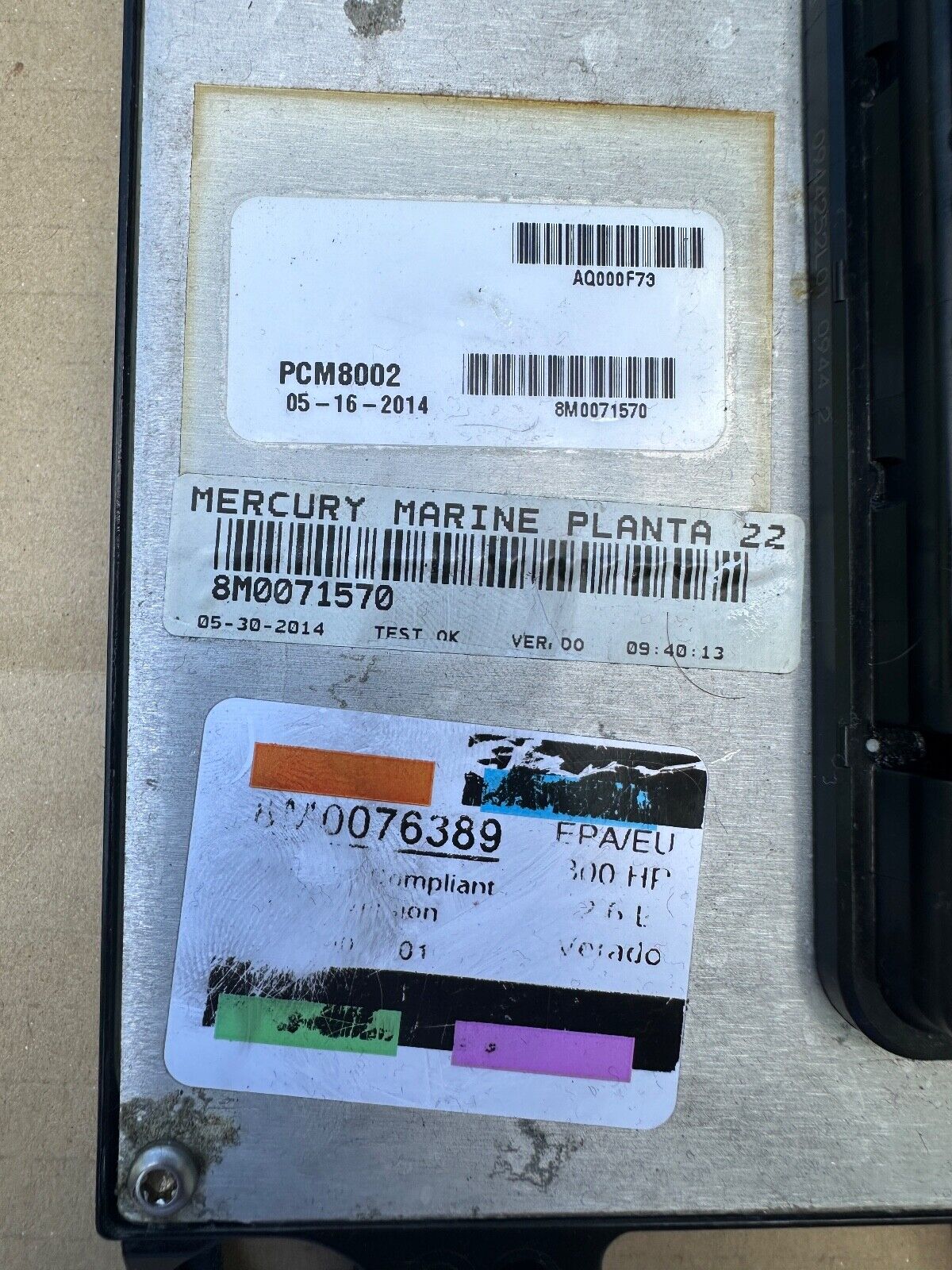 2014 Mercury Verado 300HP Outboard Computer PCM8002 ECU 8M0076389 8M0071570 PCM - Fishhawk MarineeBay Motors:Parts & Accessories:Boat Parts:Outboard Engines & Components:Electrical Systems