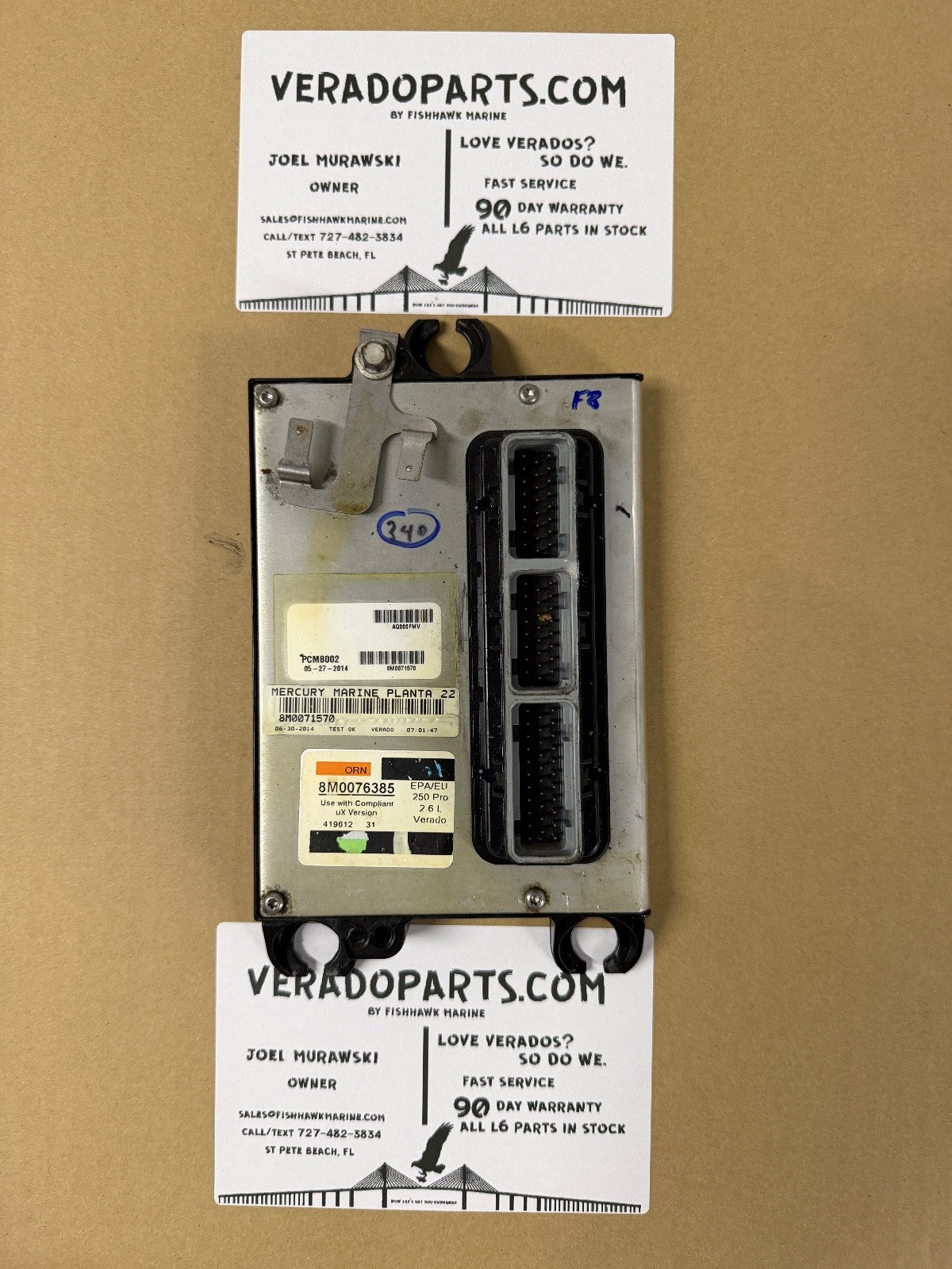 2014 Mercury Verado L6 FLASHED 340HP Outboard Computer PCM8002 ECU 8M0071570 PCM - Fishhawk MarineeBay Motors:Parts & Accessories:Boat Parts:Outboard Engines & Components:Electrical Systems