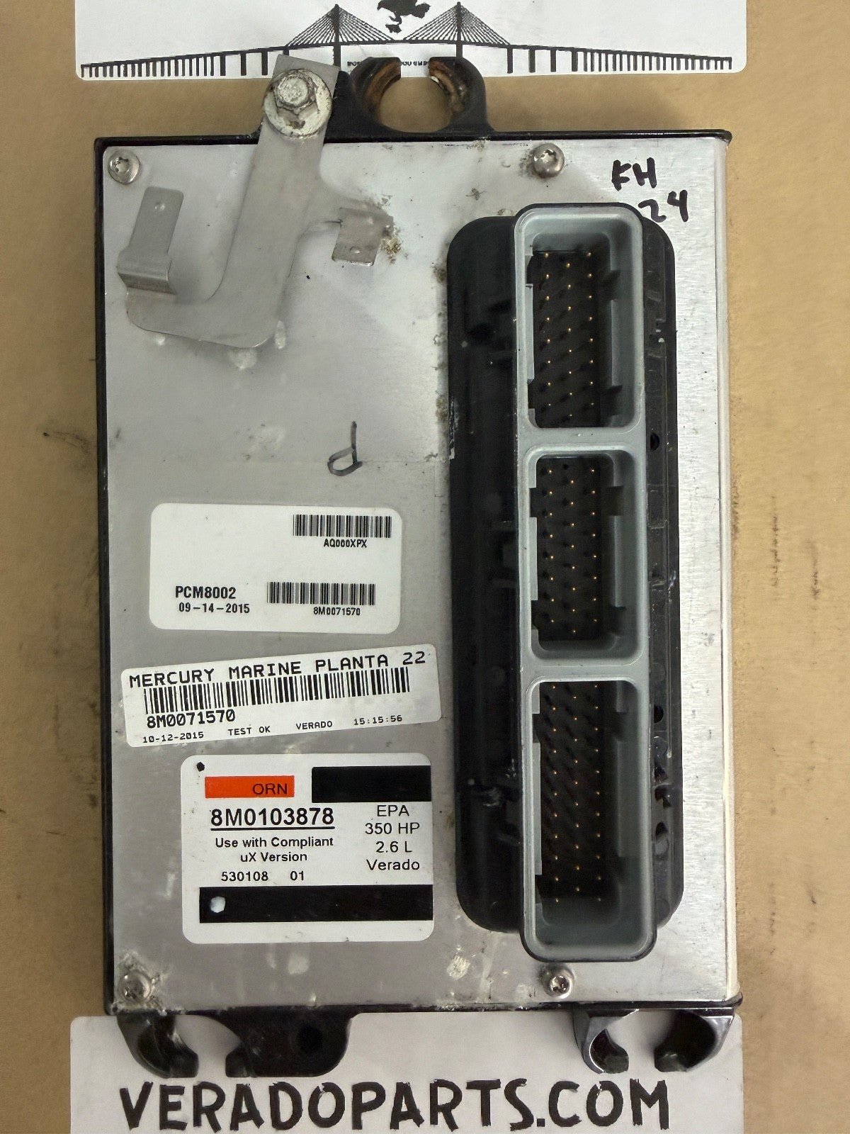 2015 Mercury Verado 300 HP Outboard Computer PCM8002 ECU (TWO WIRE FSM MODEL) - Fishhawk MarineeBay Motors:Parts & Accessories:Boat Parts:Outboard Engines & Components:Electrical Systems