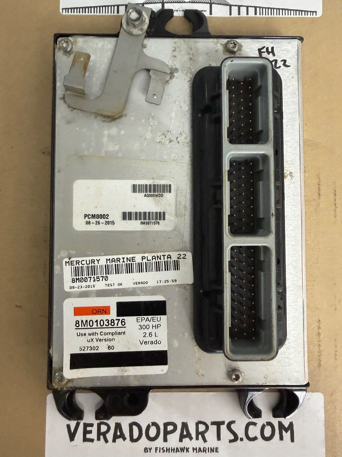 2015 Mercury Verado 300 HP Outboard Computer PCM8002 ECU (TWO WIRE FSM MODEL) - Fishhawk MarineeBay Motors:Parts & Accessories:Boat Parts:Outboard Engines & Components:Electrical Systems