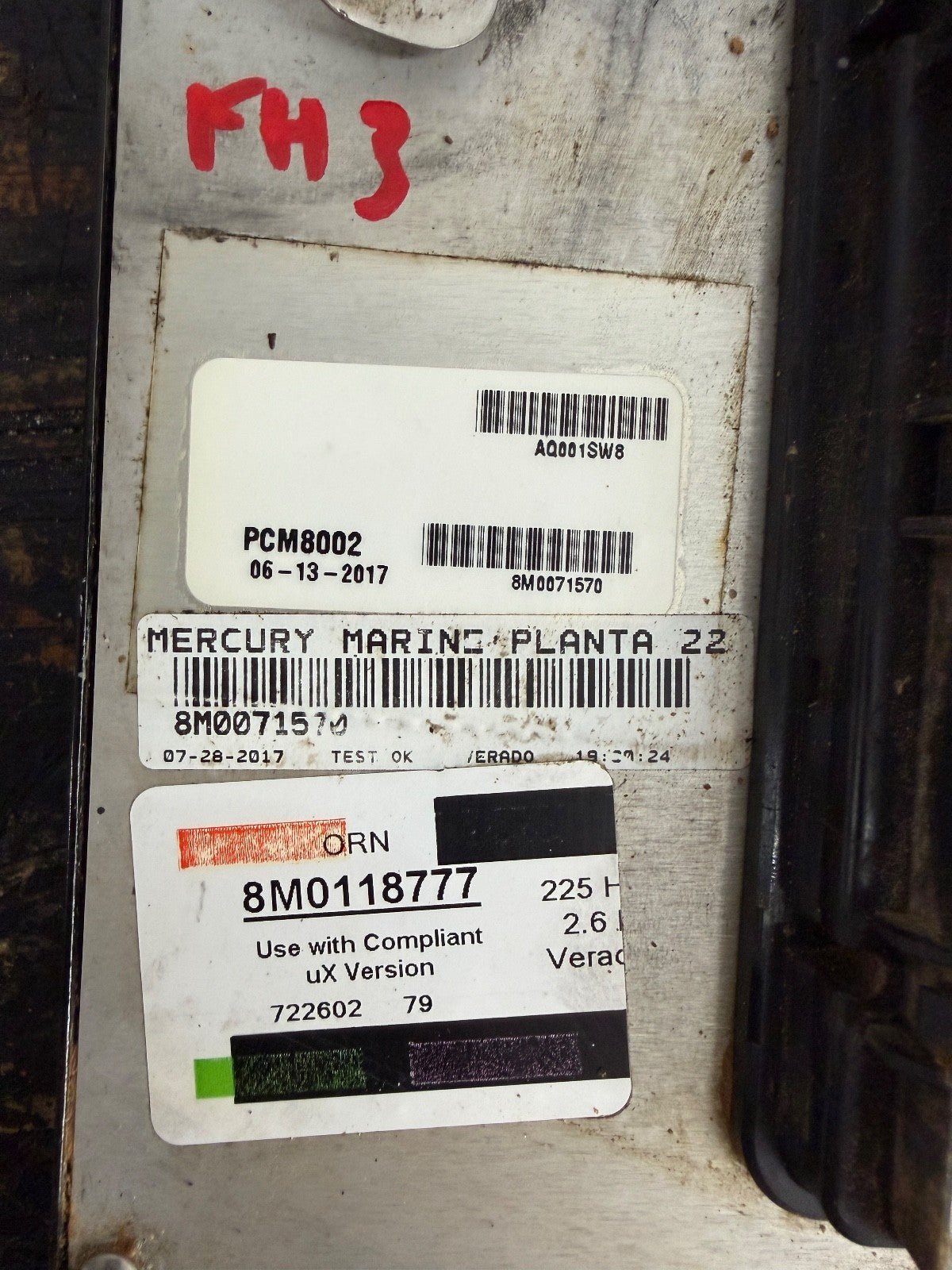 2017 Mercury Verado 225 HP Outboard Computer PCM8002 ECU 8M0118777 8M0071570 PCM - Fishhawk MarineeBay Motors:Parts & Accessories:Boat Parts:Outboard Engines & Components:Electrical Systems