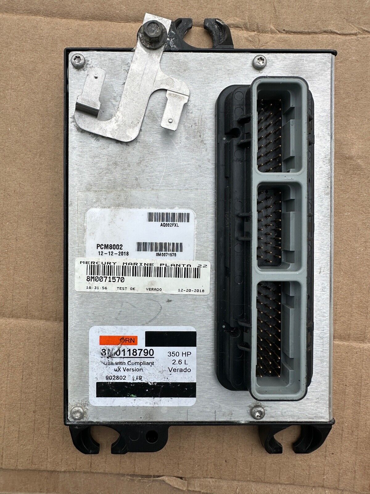 2018 Mercury Verado 350 HP Outboard Computer PCM8002 ECU 8M0118790 8M0071570 PCM - Fishhawk MarineeBay Motors:Parts & Accessories:Boat Parts:Outboard Engines & Components:Electrical Systems