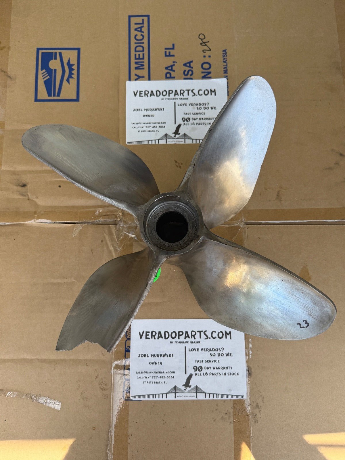 BBLADES 4 Blade 14.75 x 32P Propeller RH Standard Rotation Stainless Prop - Fishhawk MarineeBay Motors:Parts & Accessories:Boat Parts:Propellers