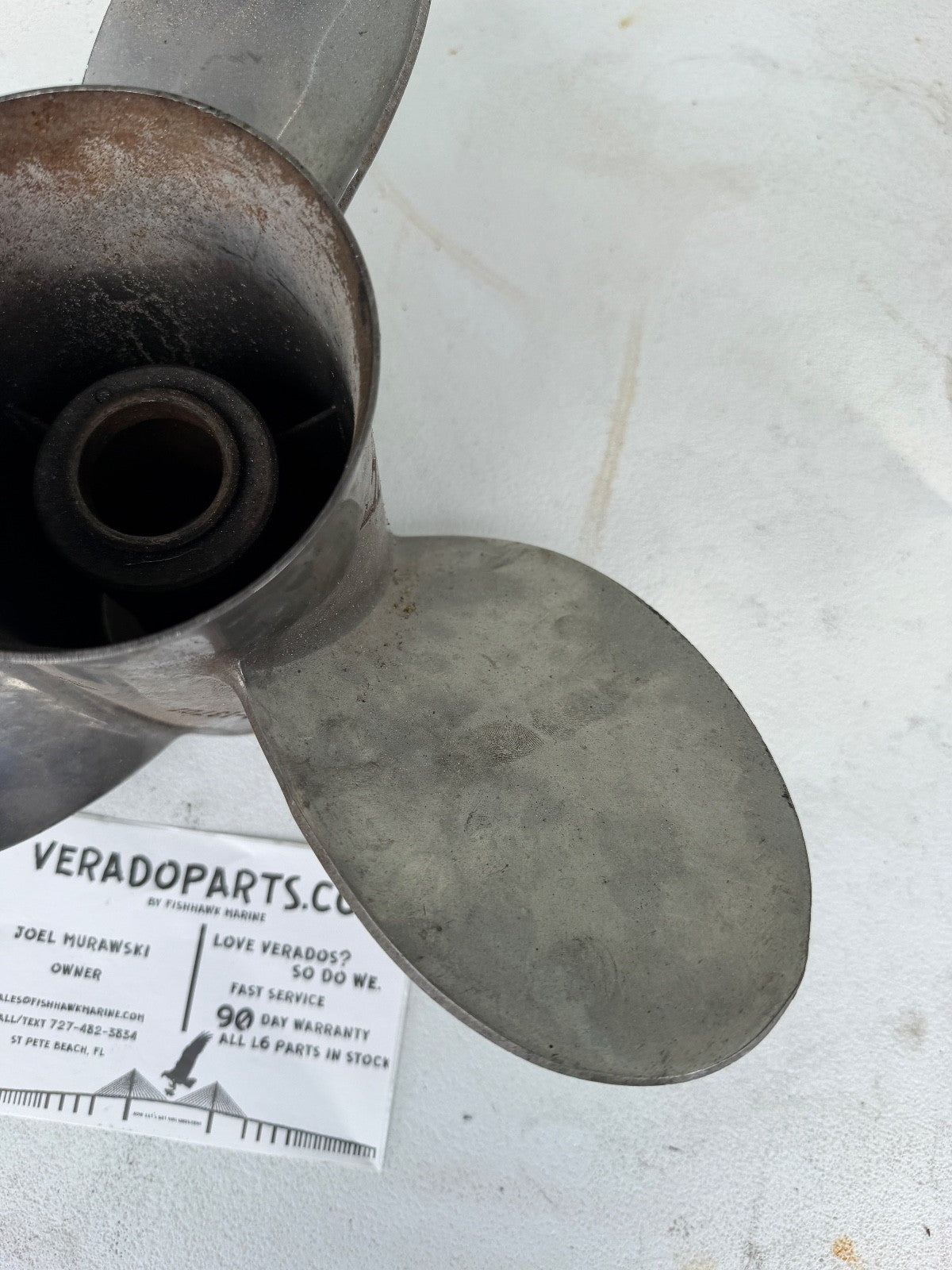 COUNTER 15 1/4" X 19P MERCURY MIRAGE PLUS SS PROP, 48-13701 19, FLO TORQ, P8328 - Fishhawk MarineeBay Motors:Parts & Accessories:Boat Parts:Propellers