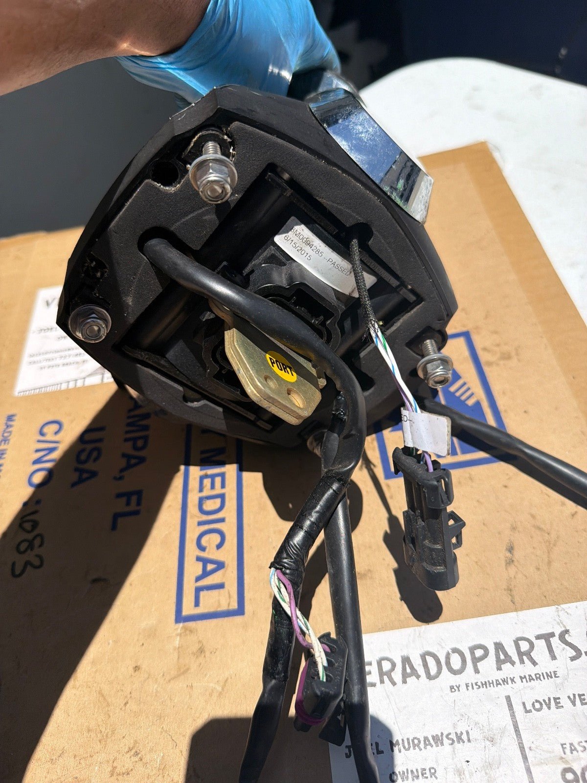 Mercury 8M0096752, Triple Electronic Engine Control With Trim - OEM - Fishhawk MarineeBay Motors:Parts & Accessories:Boat Parts:Controls & Steering