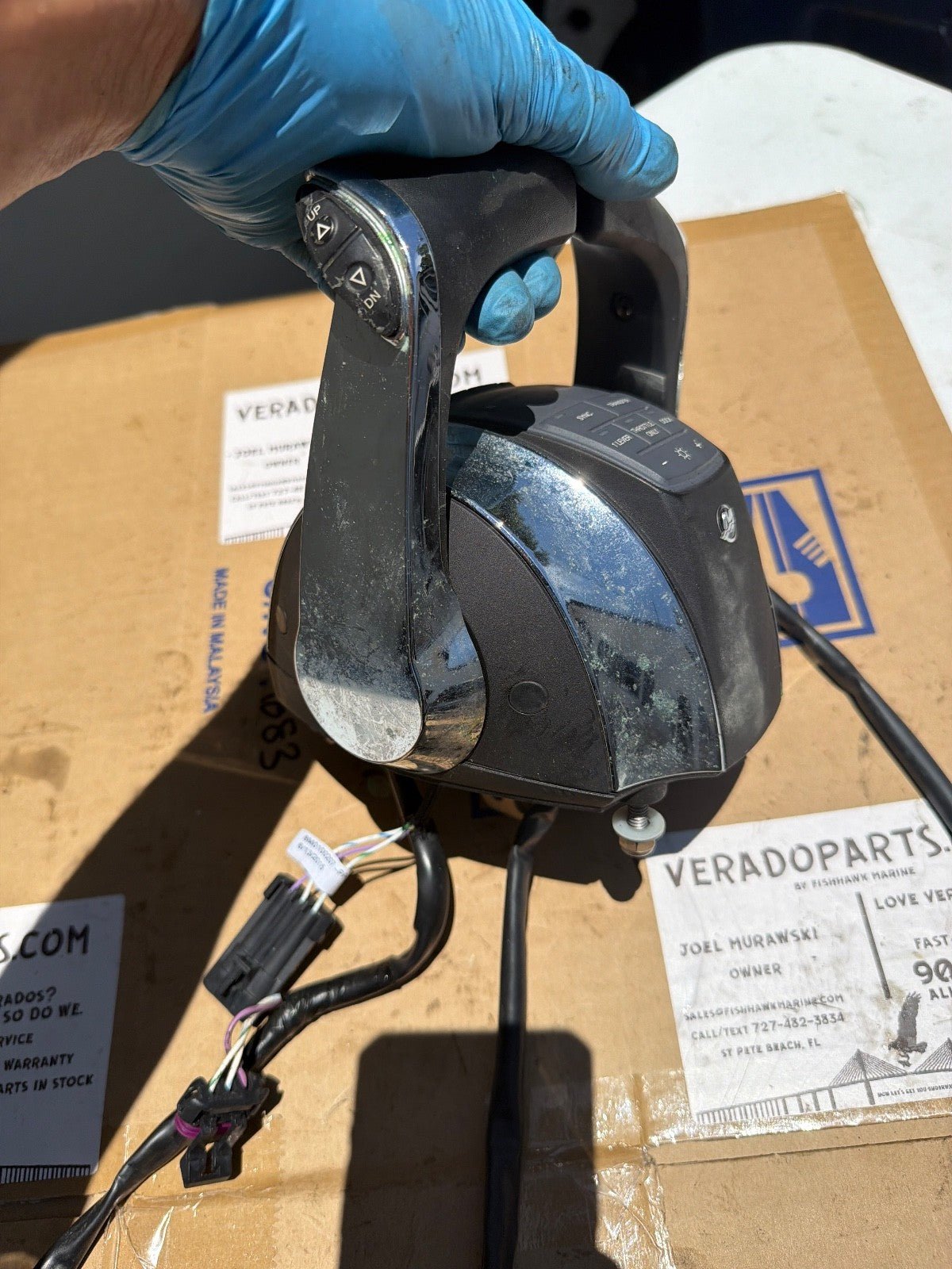 Mercury 8M0096752, Triple Electronic Engine Control With Trim - OEM - Fishhawk MarineeBay Motors:Parts & Accessories:Boat Parts:Controls & Steering