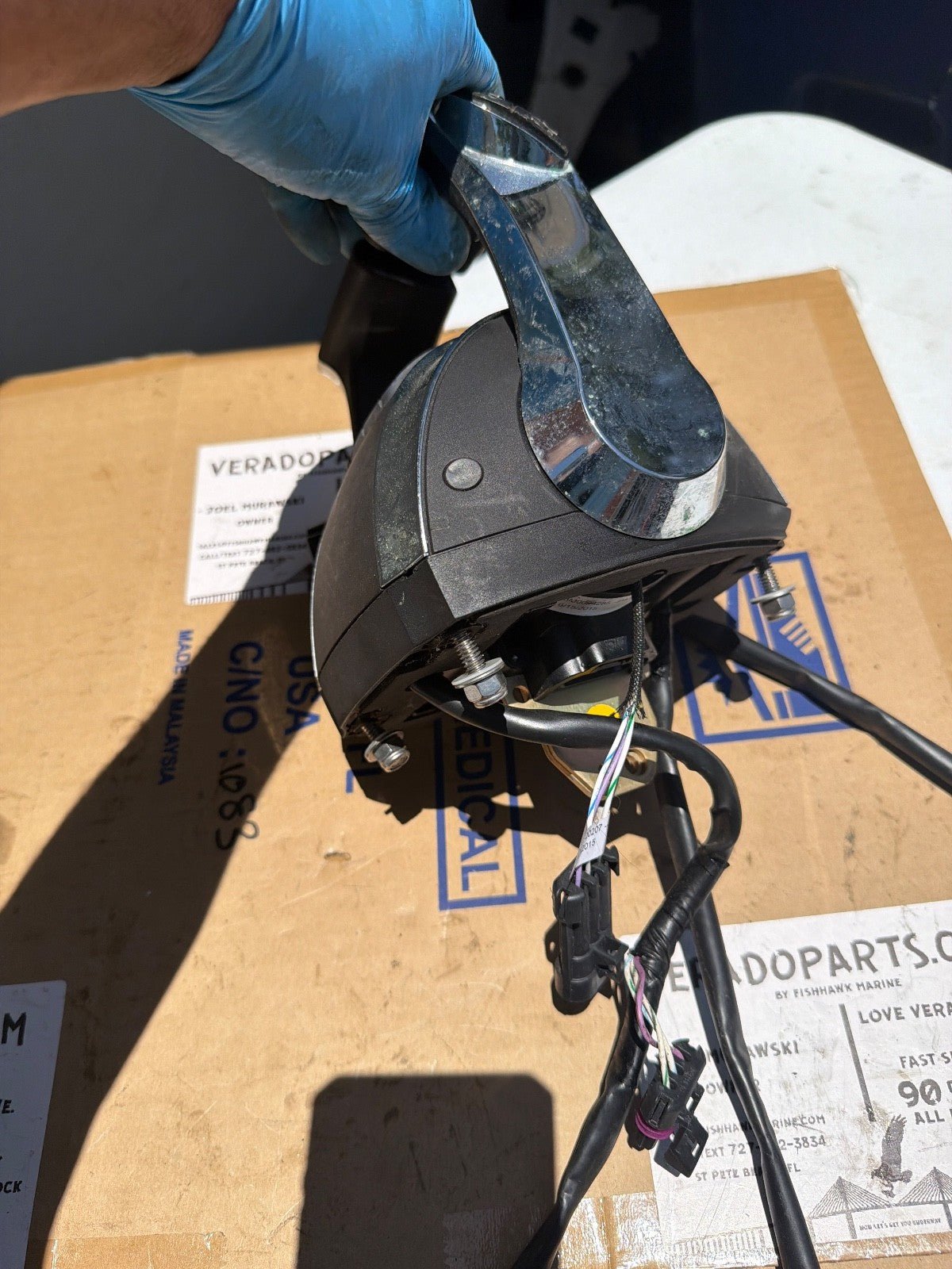 Mercury 8M0096752, Triple Electronic Engine Control With Trim - OEM - Fishhawk MarineeBay Motors:Parts & Accessories:Boat Parts:Controls & Steering
