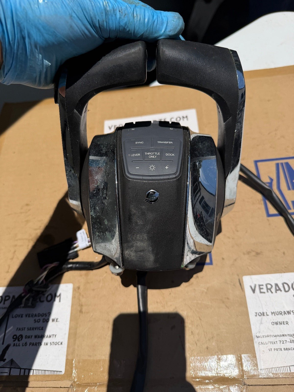 Mercury 8M0096752, Triple Electronic Engine Control With Trim - OEM - Fishhawk MarineeBay Motors:Parts & Accessories:Boat Parts:Controls & Steering