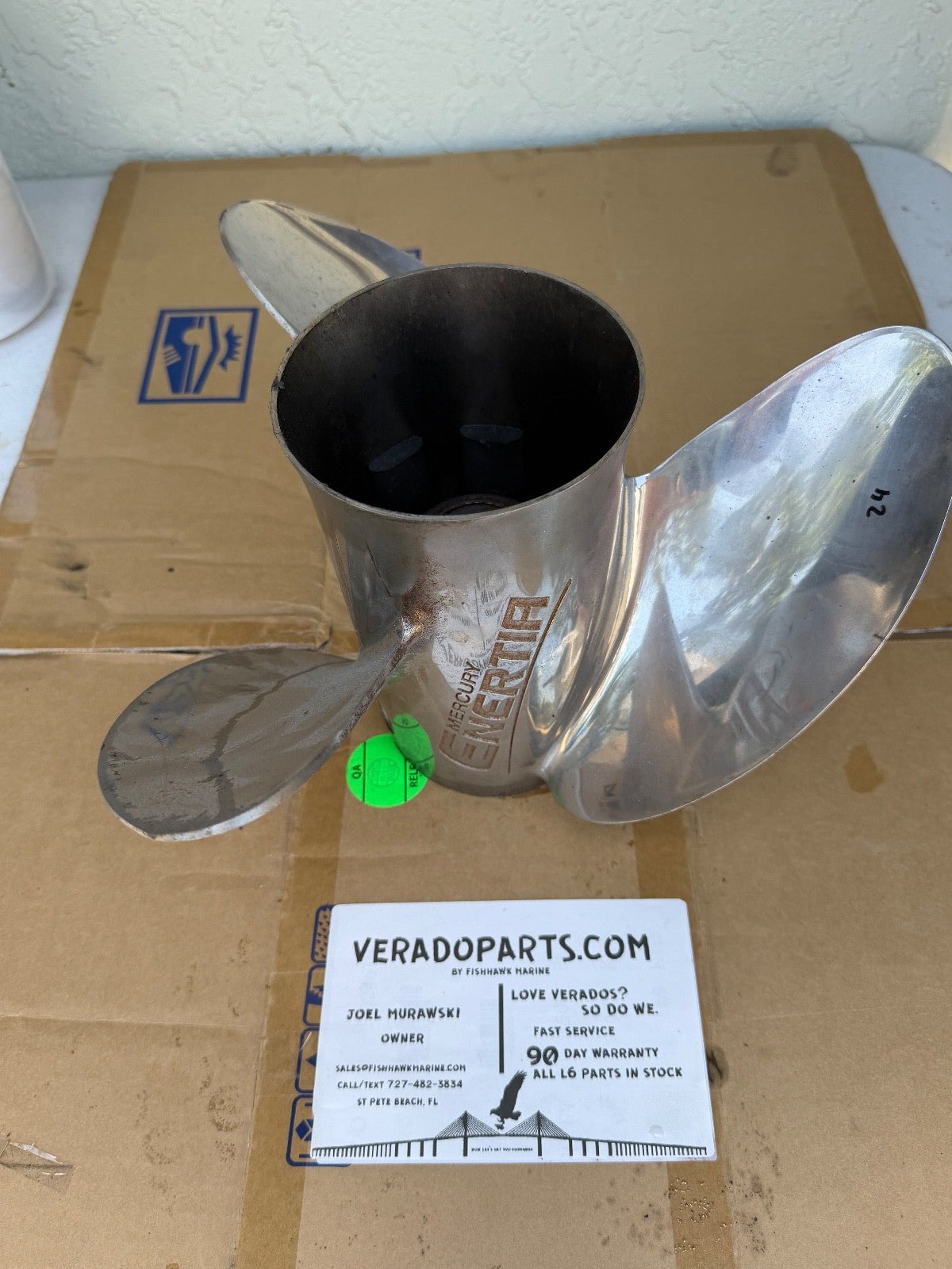 Mercury Enertia 3 x 13.5 x 22P, Stainless Steel Propeller - RH Rotation - Fishhawk MarineeBay Motors:Parts & Accessories:Boat Parts:Propellers